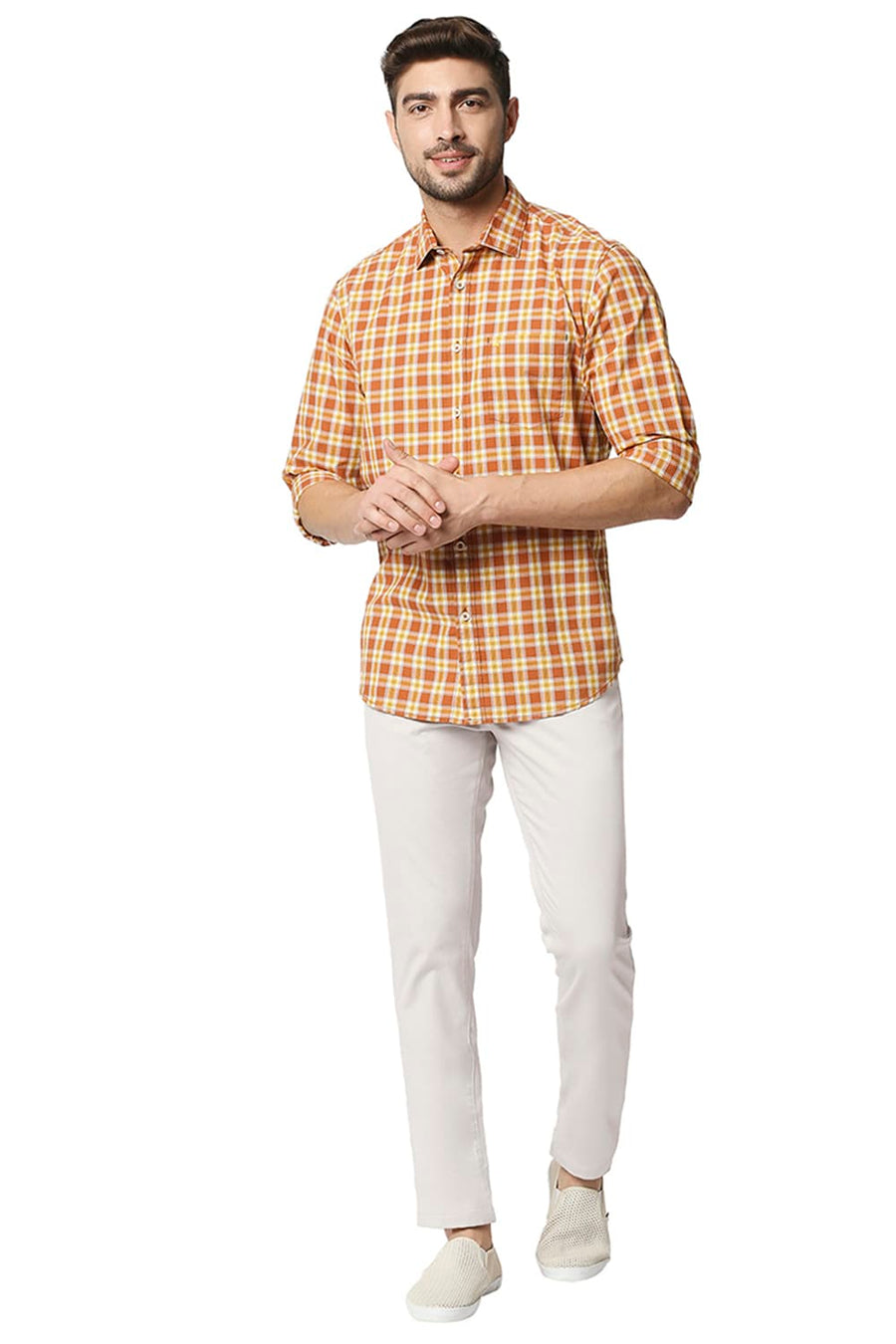 BASICS TAPERED FIT PARCHMENT STONE STRETCH TROUSERS