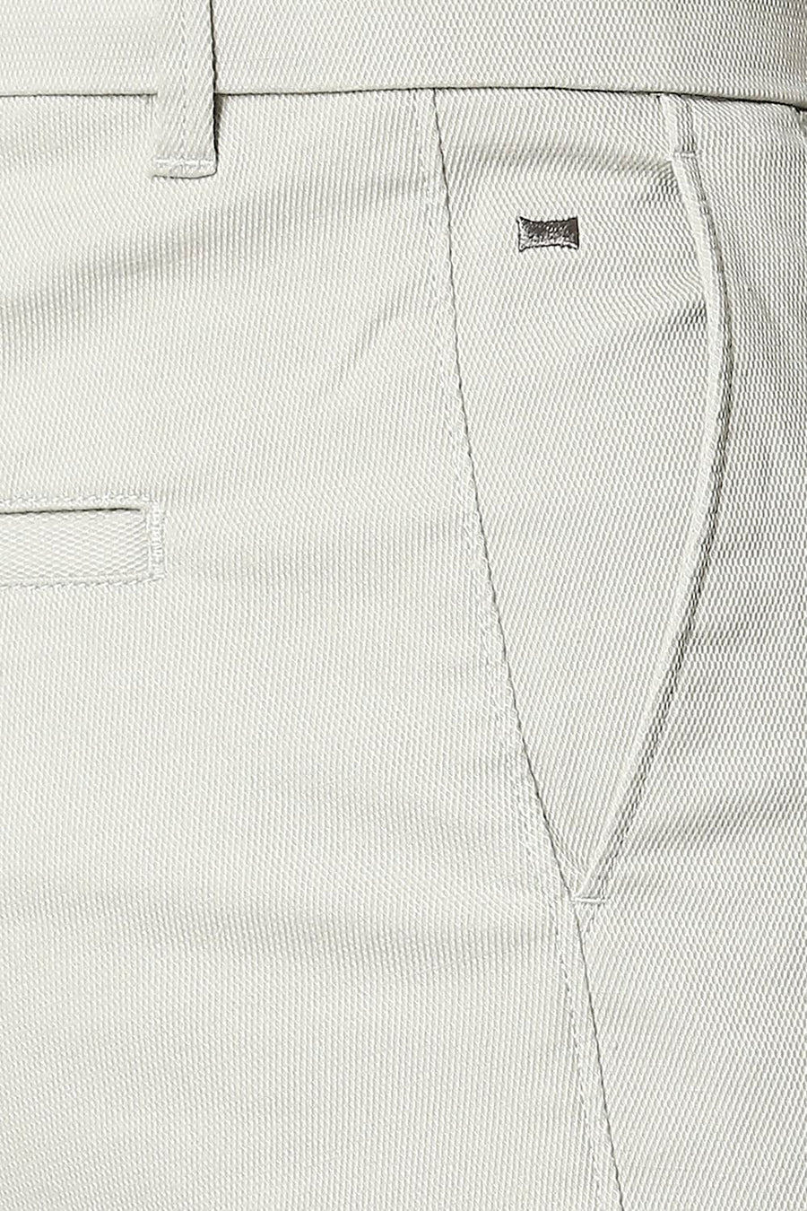 BASICS TAPERED FIT BELGIAN GREY STRETCH TROUSERS
