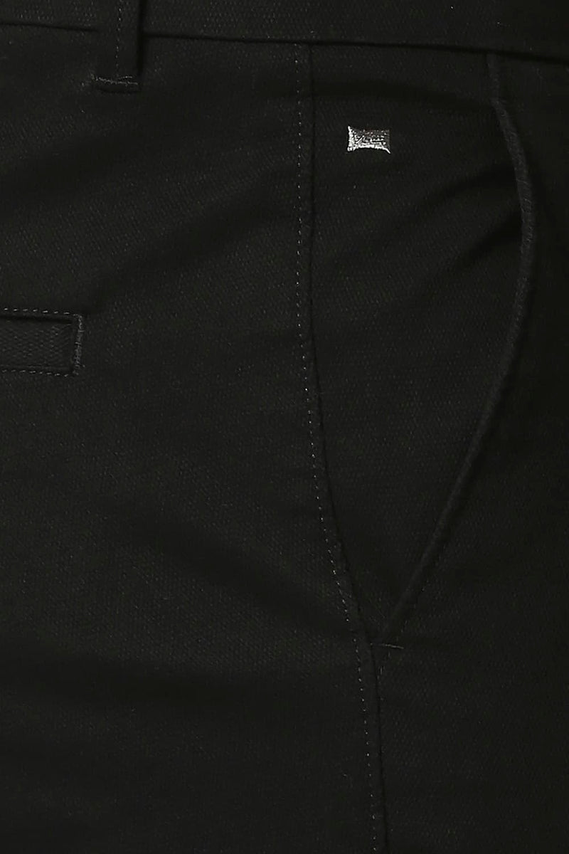 BASICS TAPERED FIT STRETCH TROUSERS