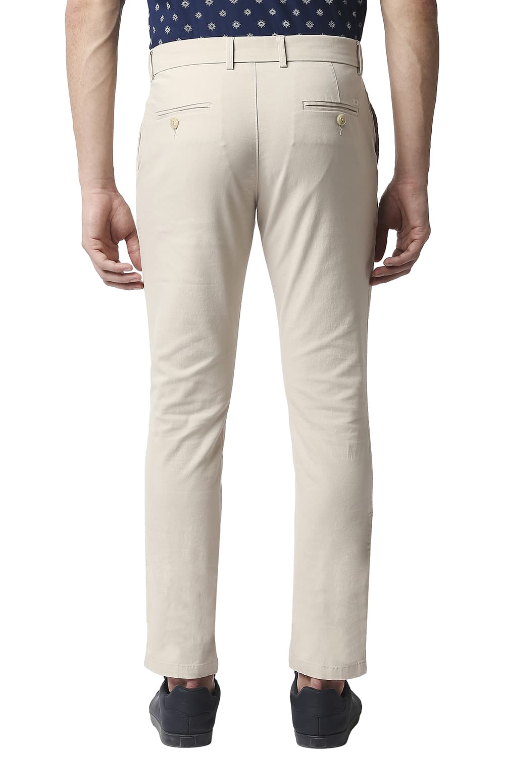 BASICS TAPERED FIT STRETCH TROUSERS