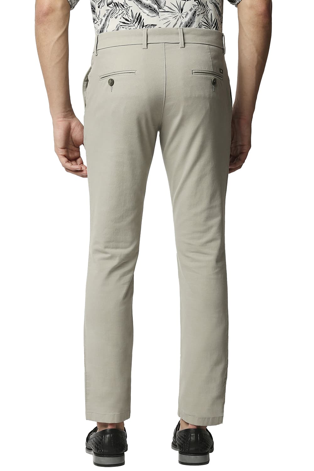 BASICS TAPERED FIT STRETCH TROUSERS