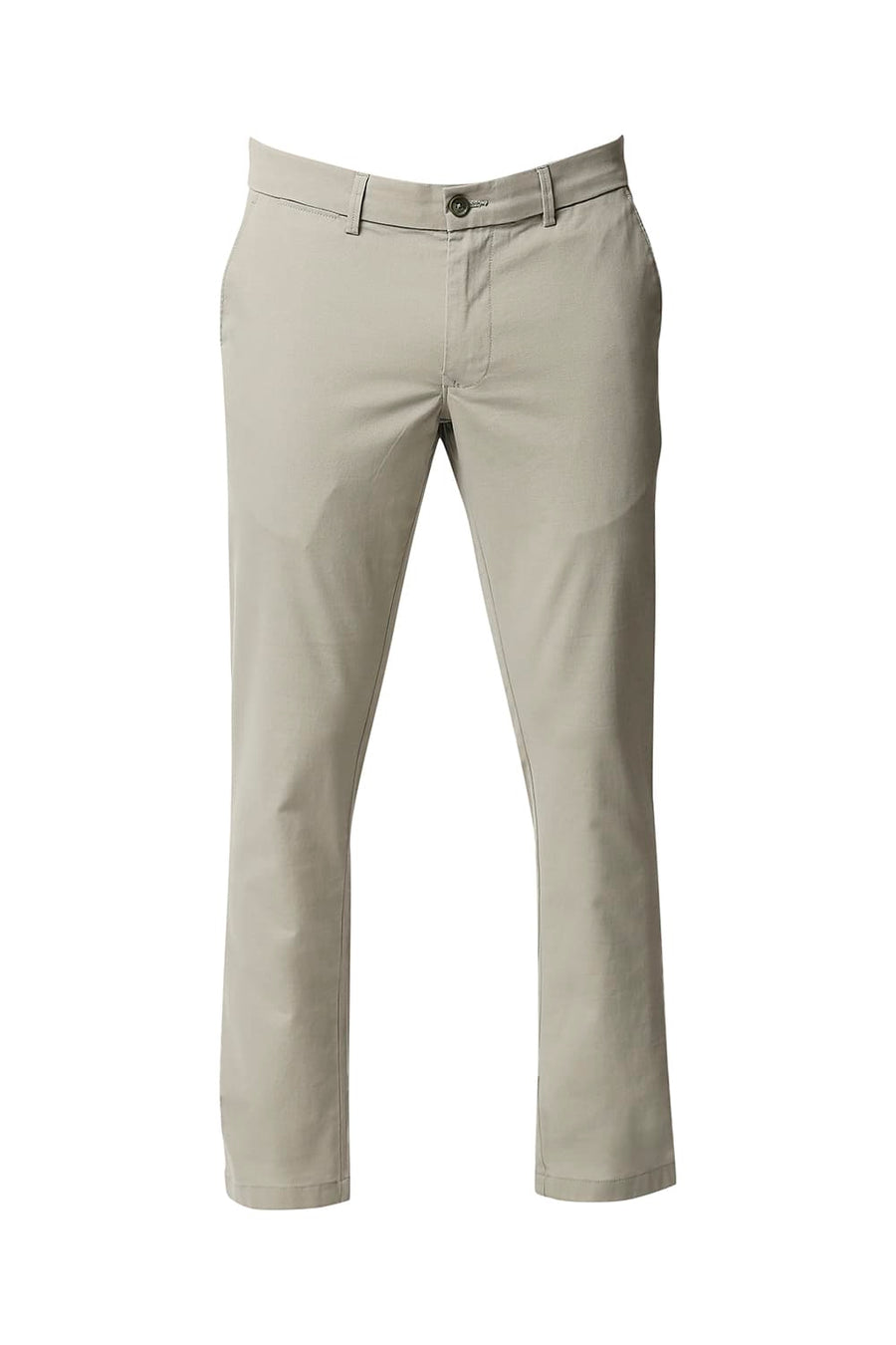 BASICS TAPERED FIT SEAGRASS GREEN STRETCH TROUSERS
