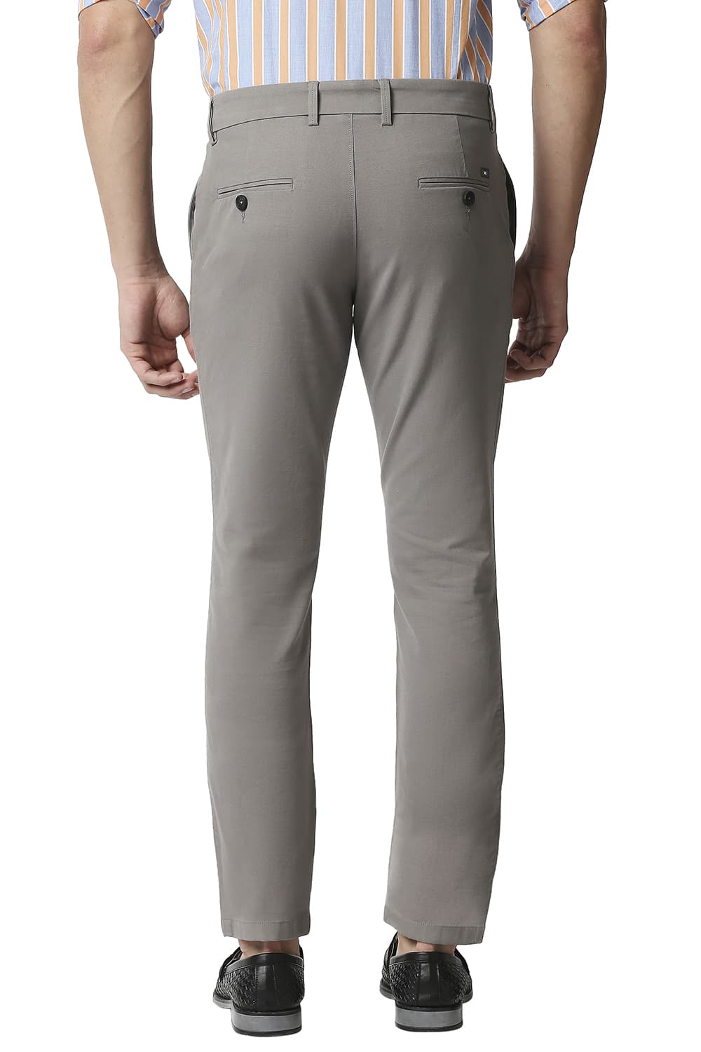 BASICS TAPERED FIT STRETCH TROUSERS