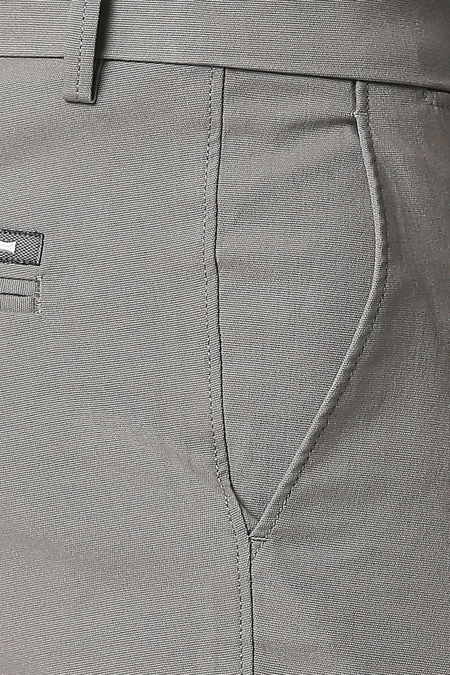 BASICS TAPERED FIT STEEPLE GREY STRETCH TROUSERS