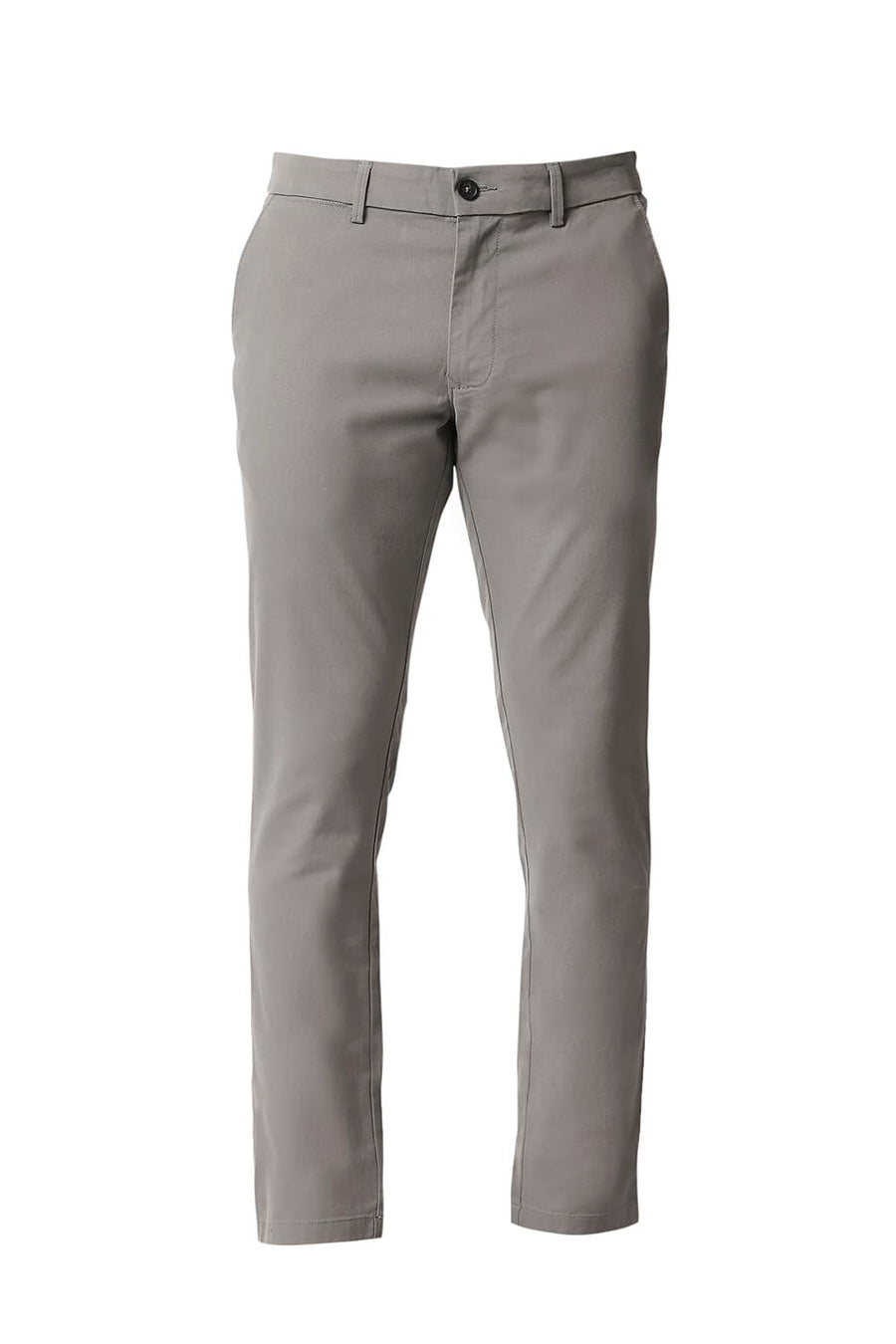 BASICS TAPERED FIT STEEPLE GREY STRETCH TROUSERS