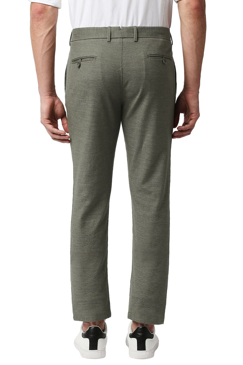 BASICS TAPERED FIT STRETCH TROUSERS