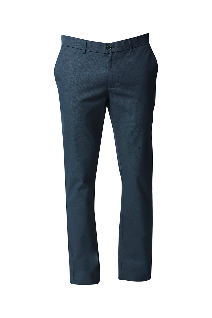 BASICS TAPERED FIT STRATIFIED NAVY STRETCH TROUSERS
