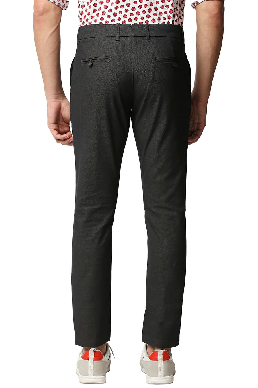 BASICS TAPERED FIT CHIMERA BLACK STRETCH TROUSERS