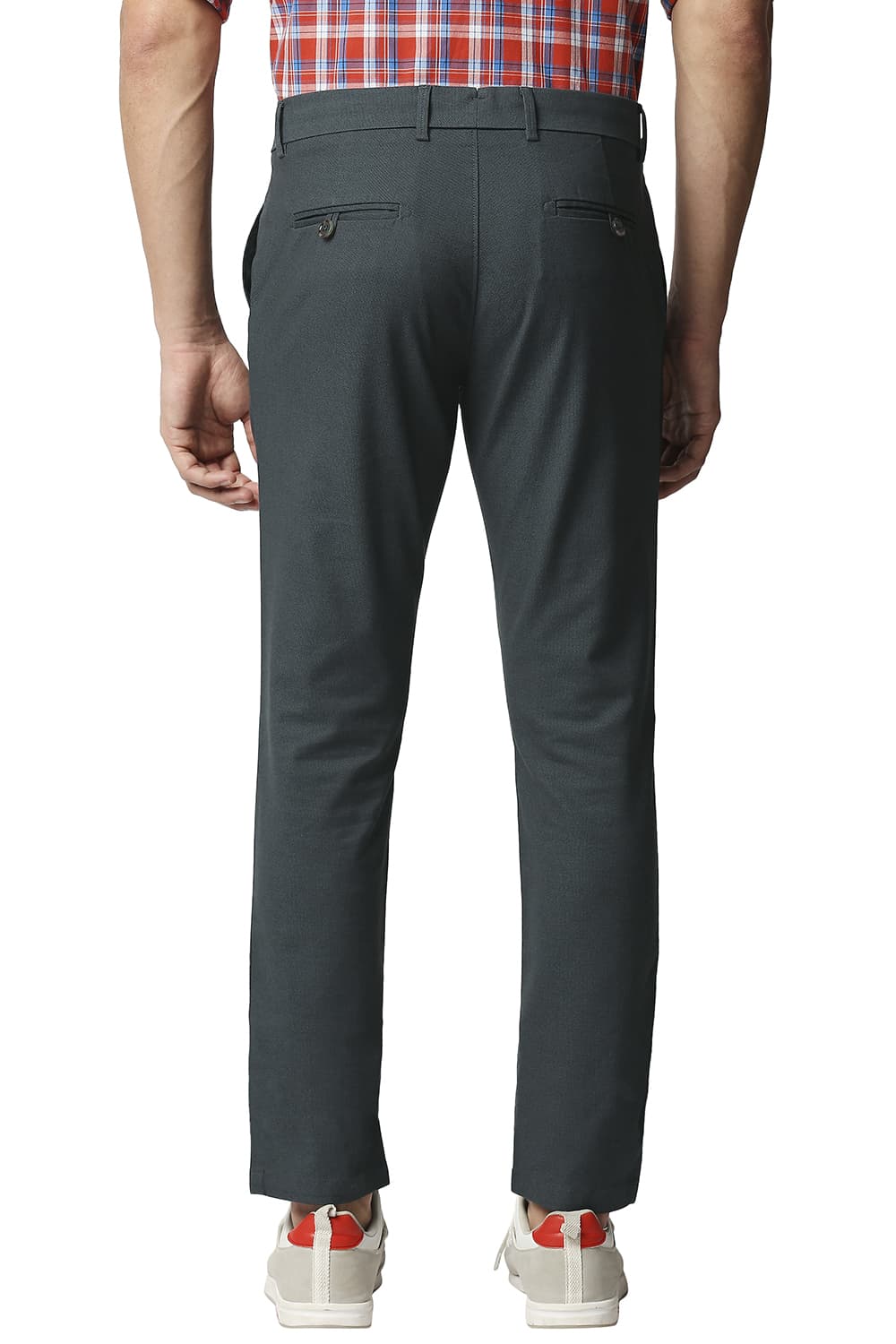 BASICS TAPERED FIT STRETCH TROUSERS