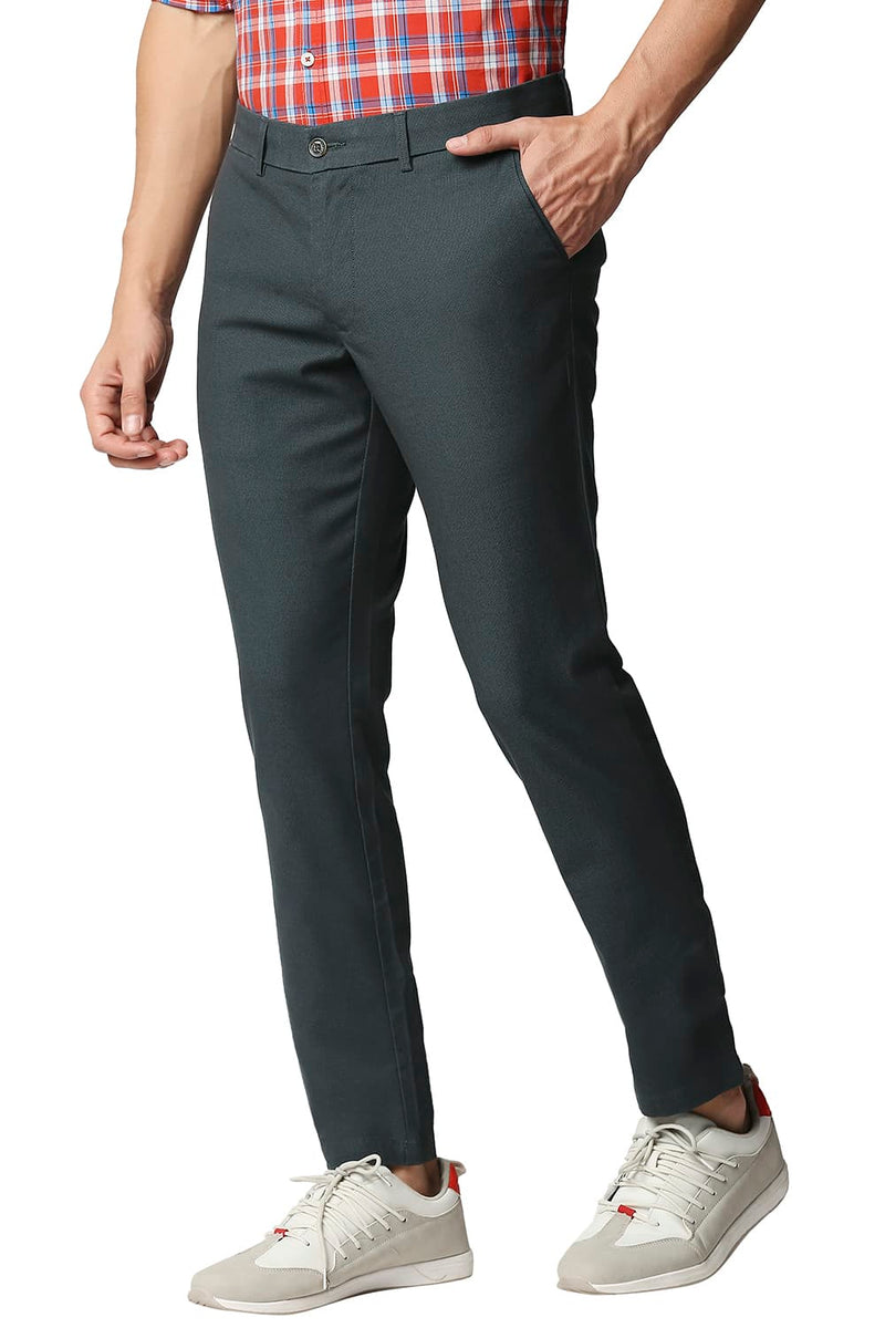 BASICS TAPERED FIT STRETCH TROUSERS