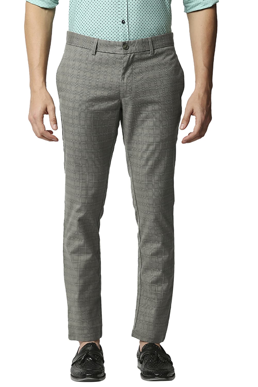 BASICS TAPERED FIT STRETCH TROUSERS