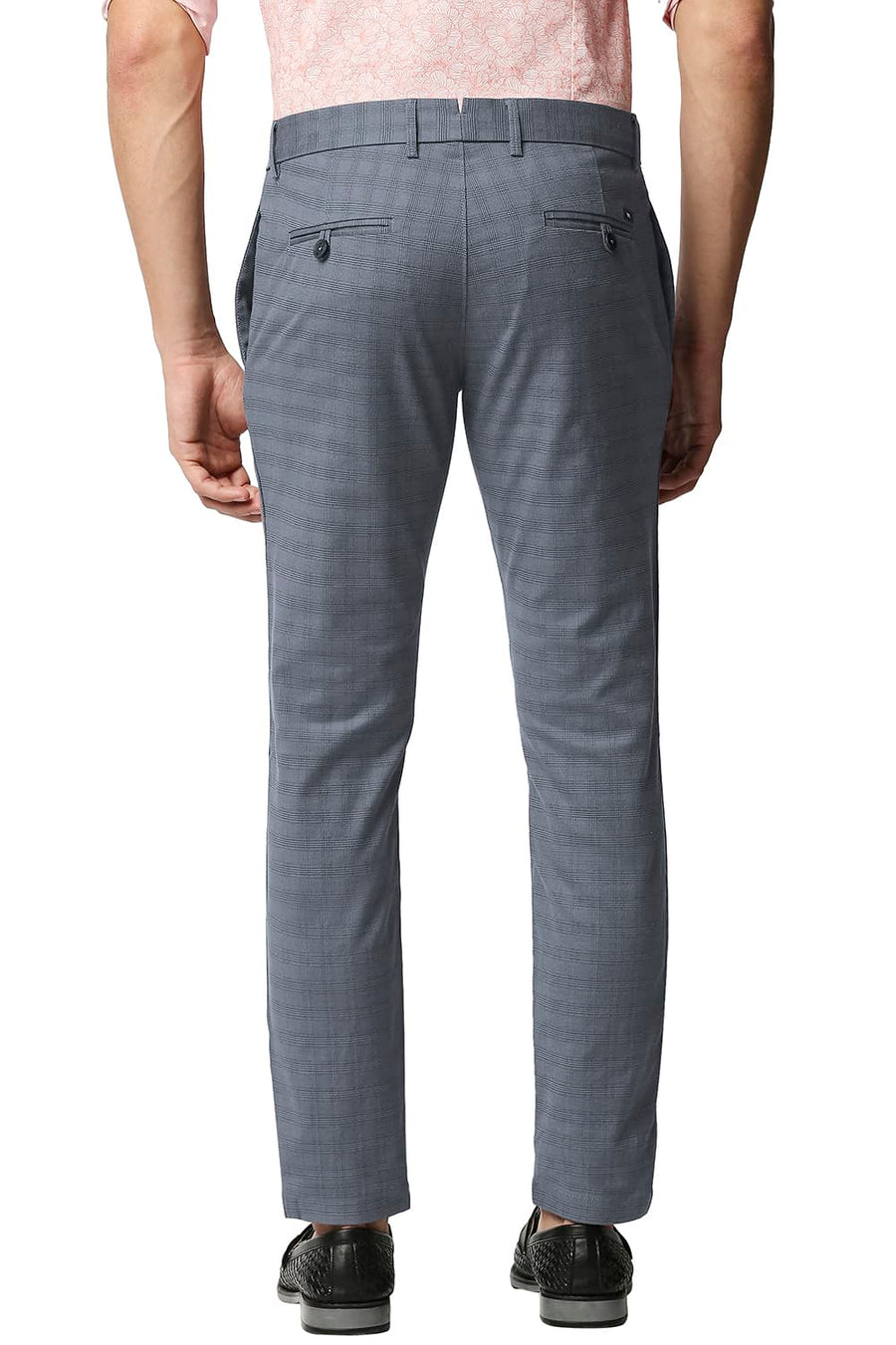 BASICS TAPERED FIT WEATHER VANE GREY STRETCH TROUSERS