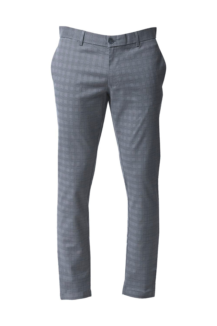 BASICS TAPERED FIT WEATHER VANE GREY STRETCH TROUSERS