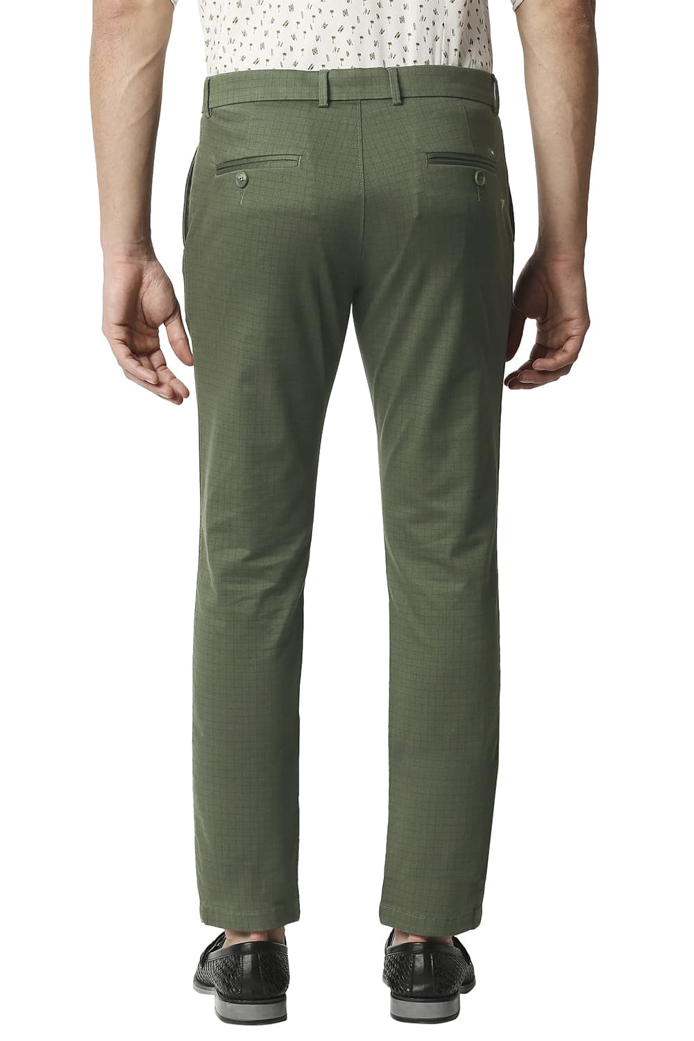 BASICS TAPERED FIT STRETCH TROUSERS