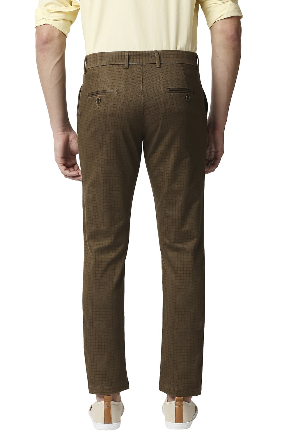 BASICS TAPERED FIT STRETCH TROUSERS