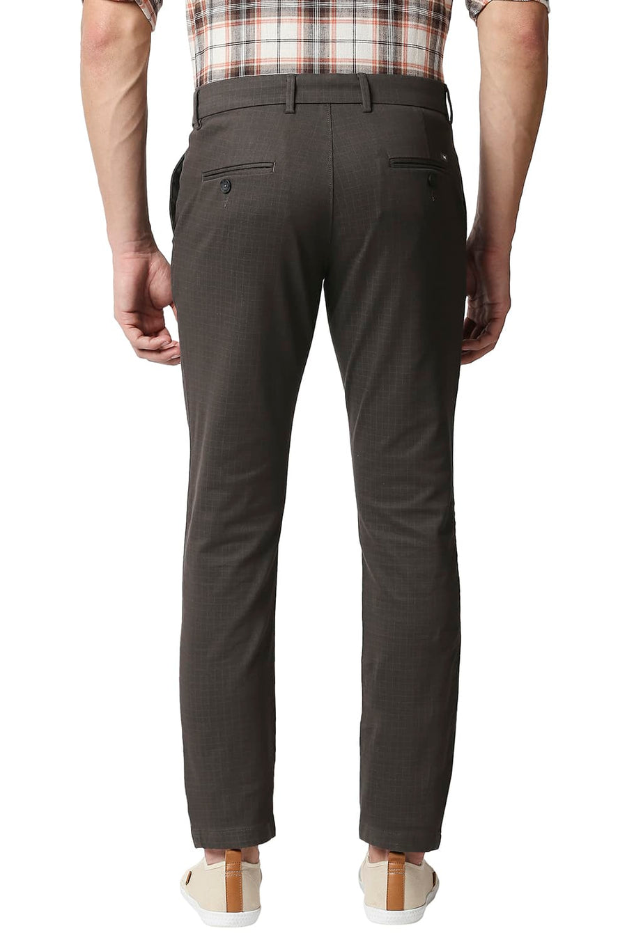 BASICS TAPERED FIT CHIMERA GREY STRETCH TROUSERS