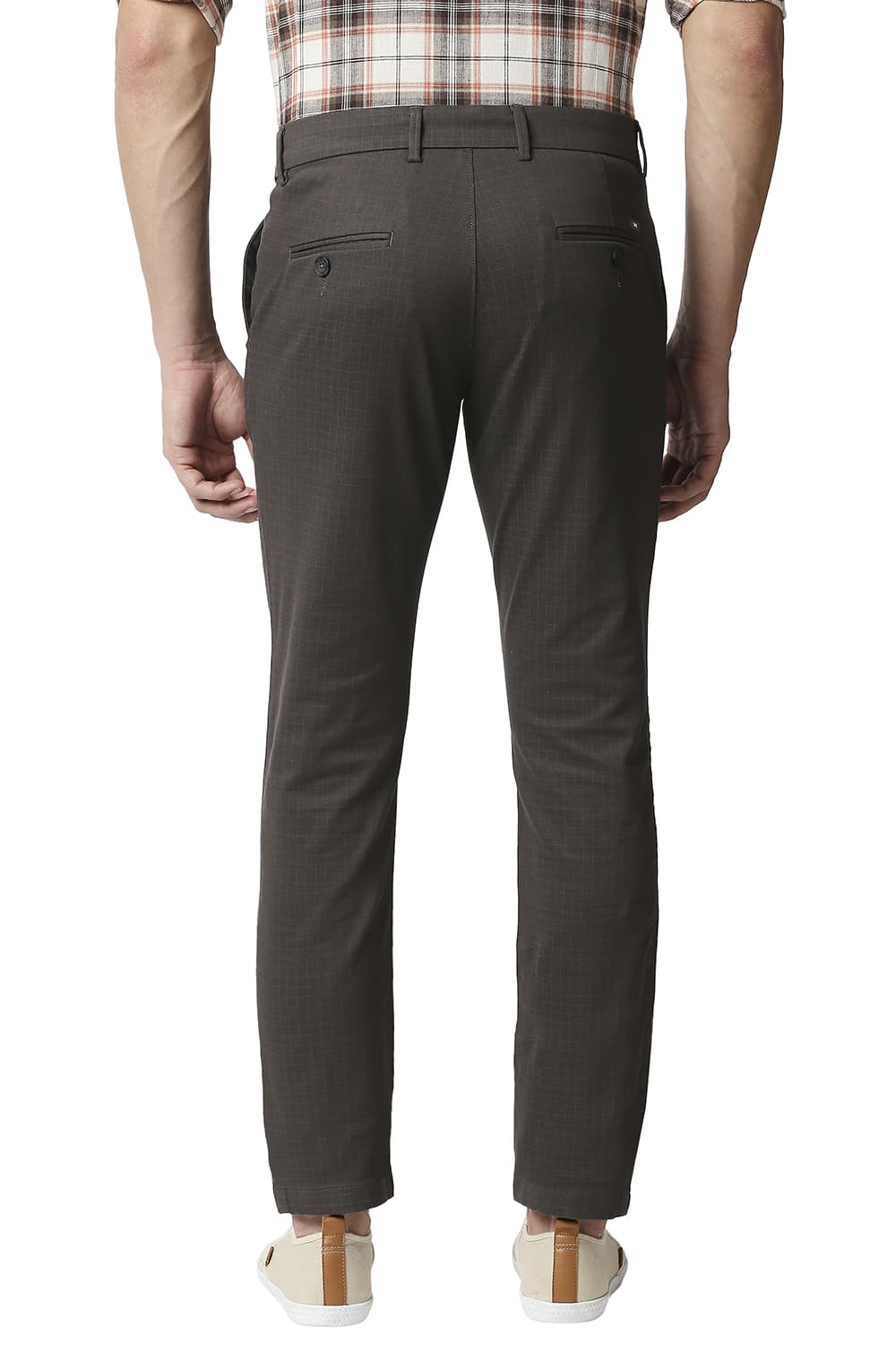 BASICS TAPERED FIT STRETCH TROUSERS