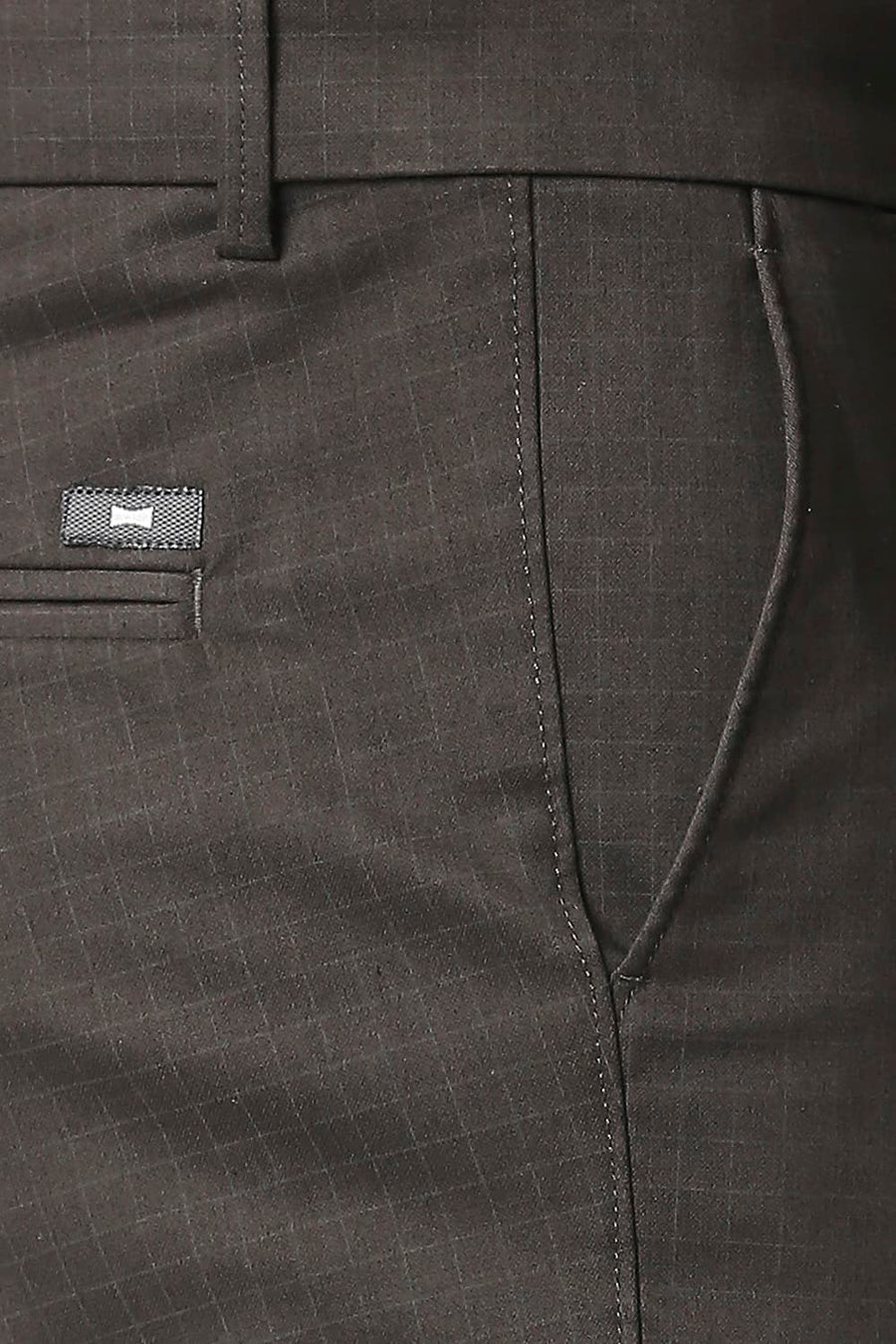 BASICS TAPERED FIT CHIMERA GREY STRETCH TROUSERS
