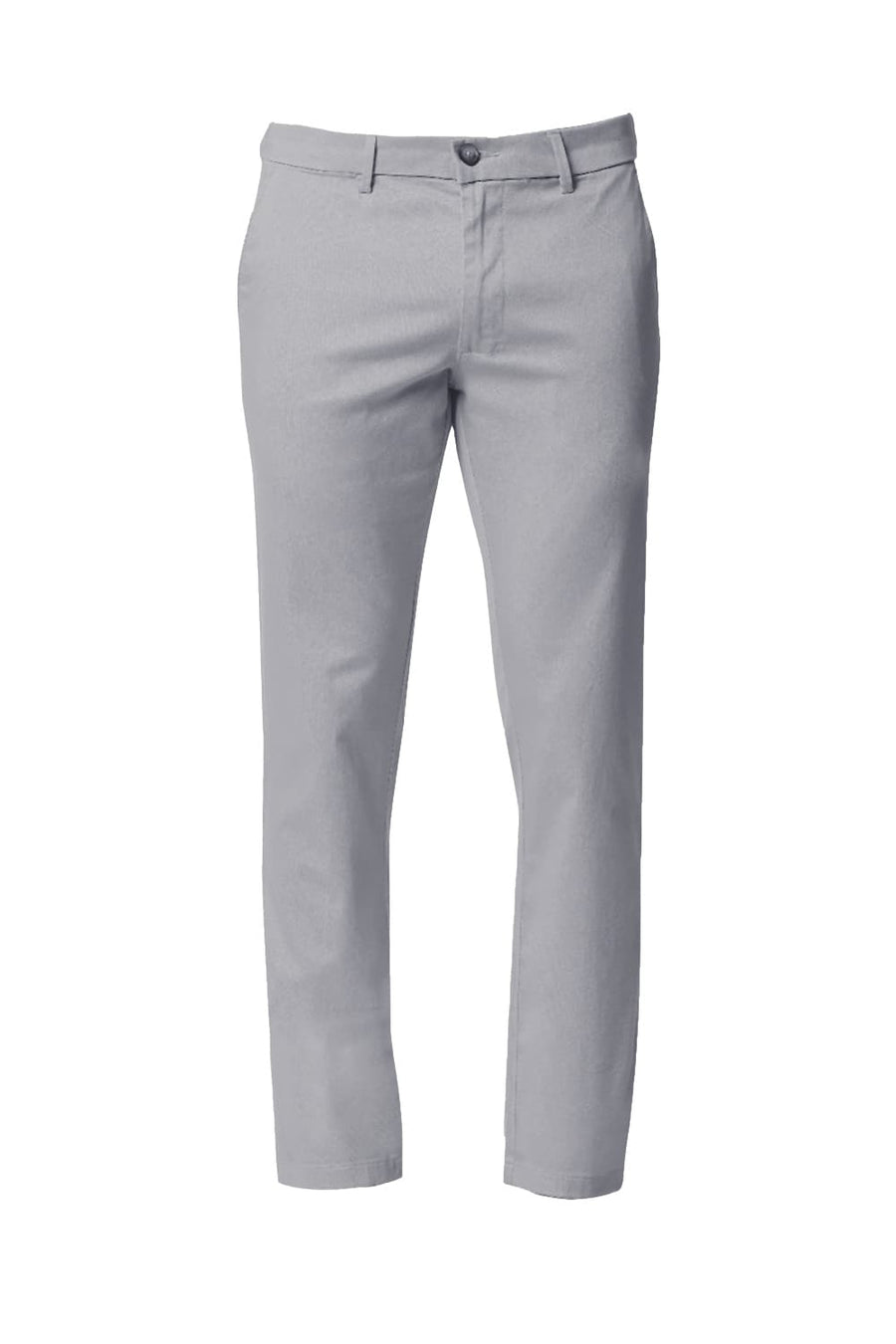 BASICS TAPERED FIT QUIET GREY STRETCH TROUSERS