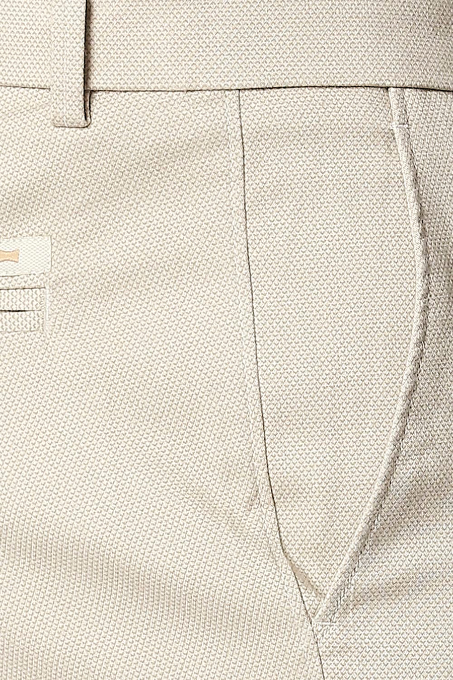 BASICS TAPERED FIT PARCHMENT STONE STRETCH TROUSERS