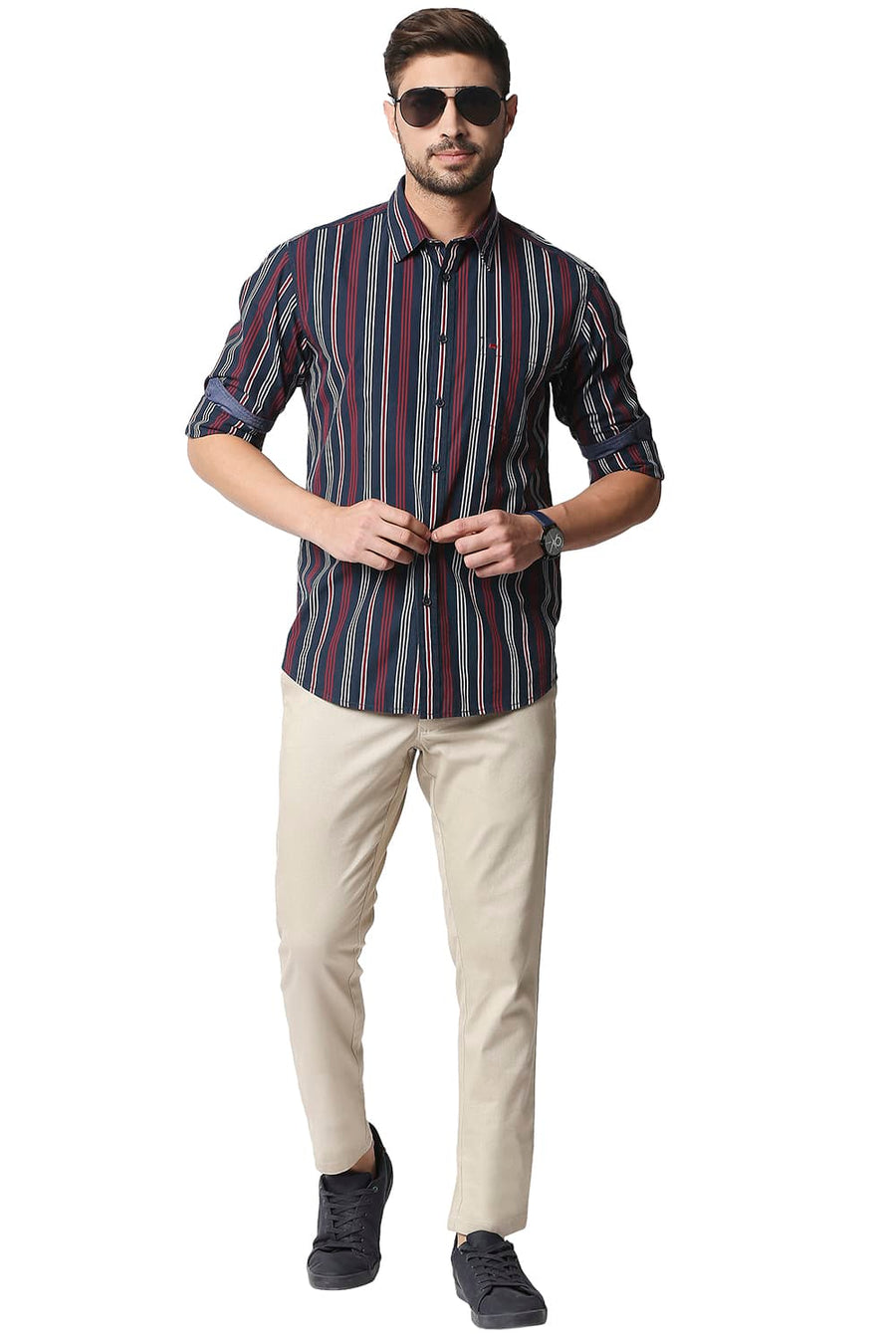 BASICS TAPERED FIT PARCHMENT STONE STRETCH TROUSERS