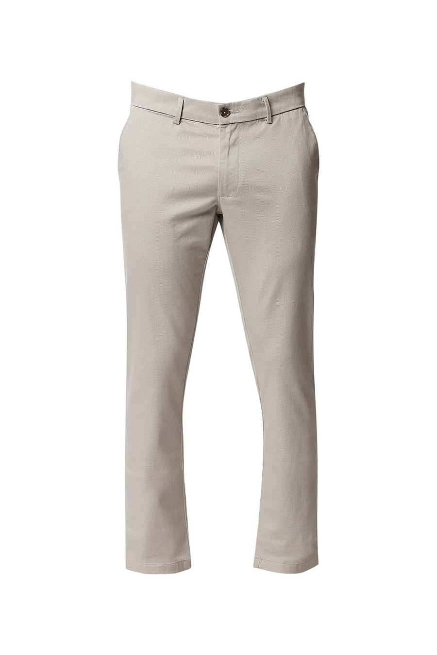 BASICS TAPERED FIT PUMICE STONE STRETCH TROUSERS