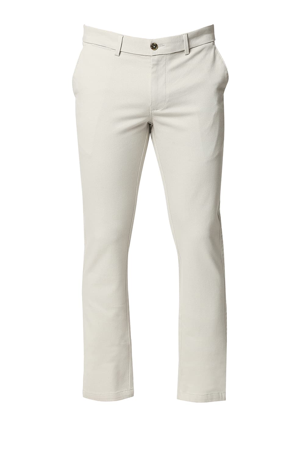 BASICS TAPERED FIT STRETCH TROUSERS