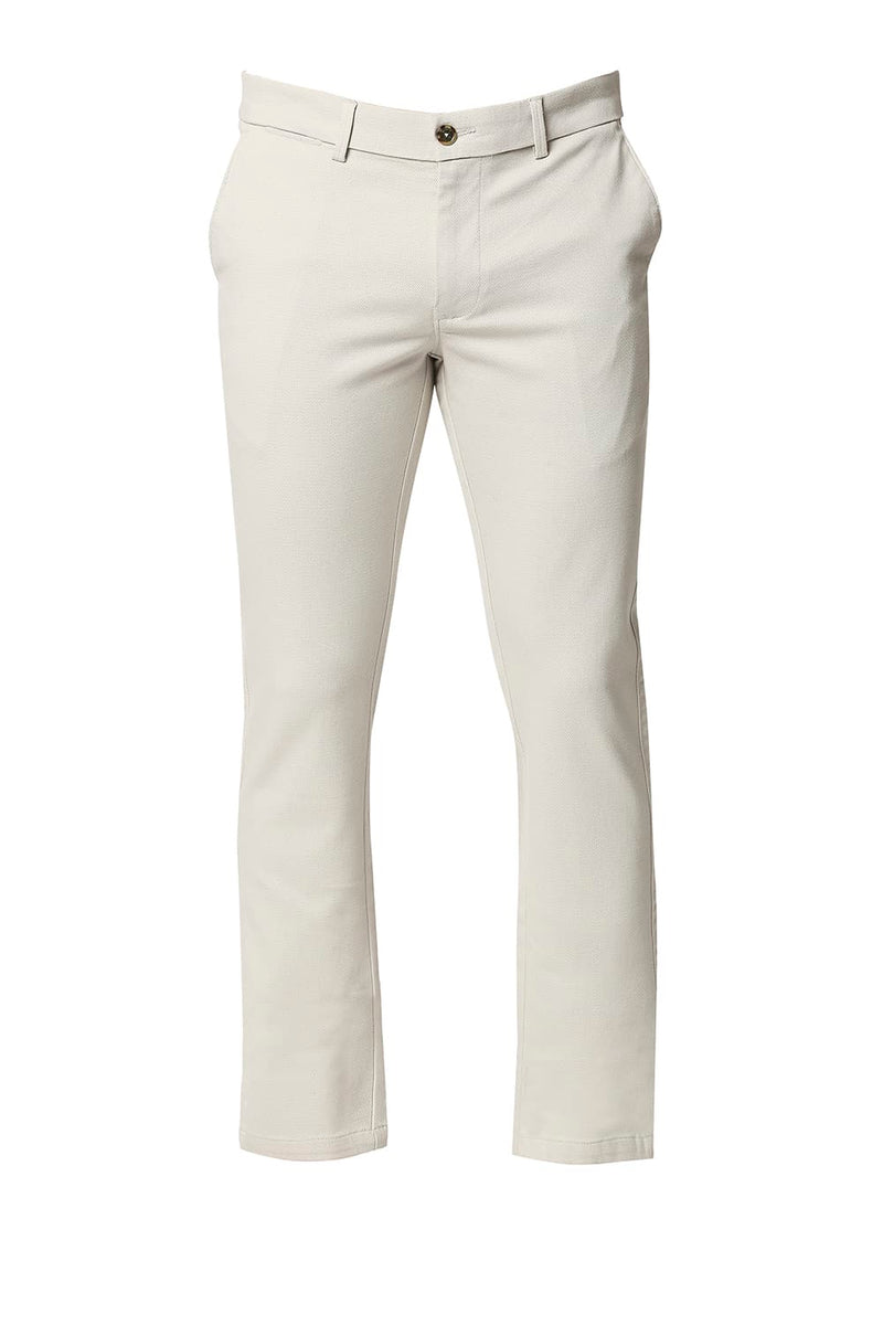 BASICS TAPERED FIT STRETCH TROUSERS