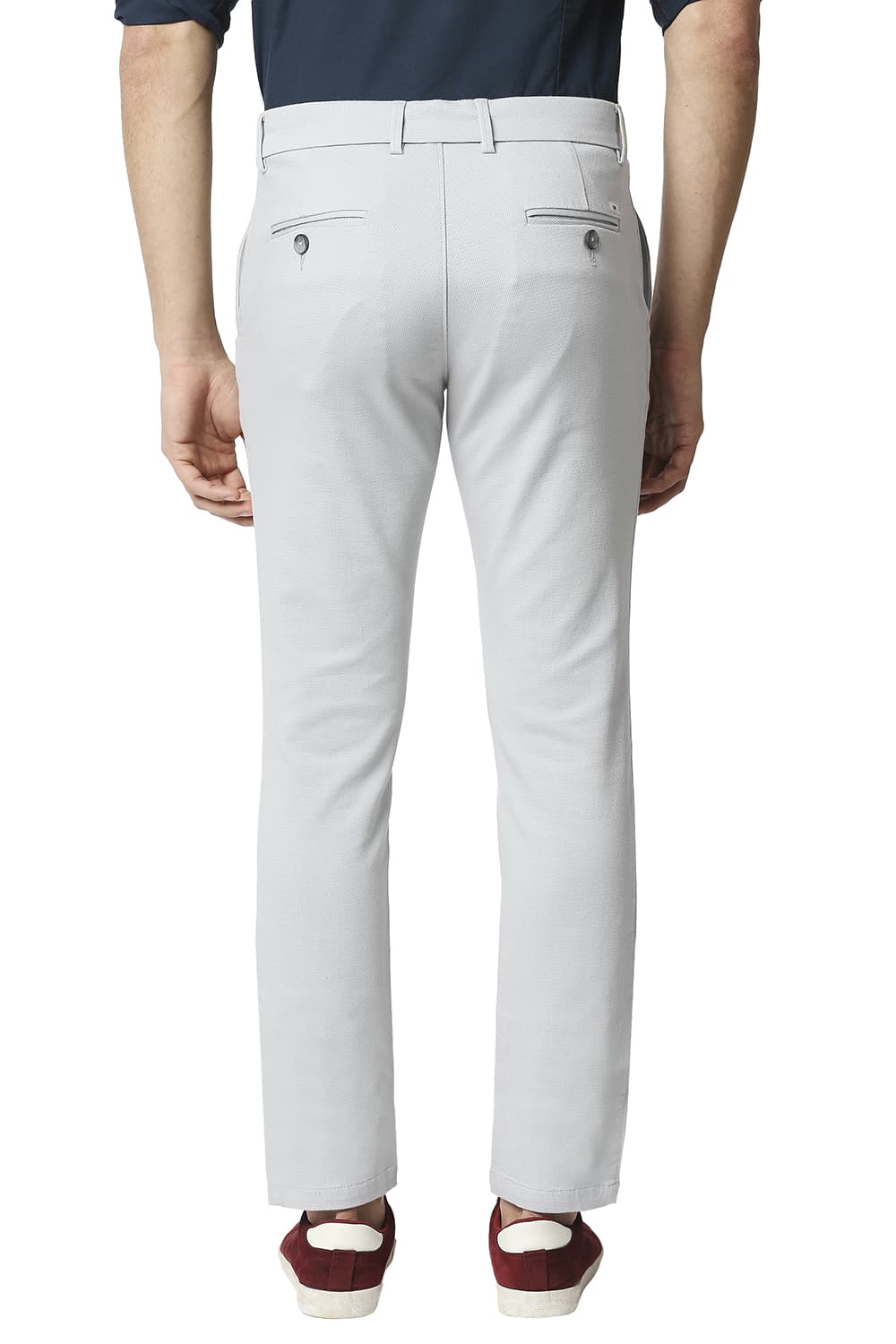 BASICS TAPERED FIT STRETCH TROUSERS