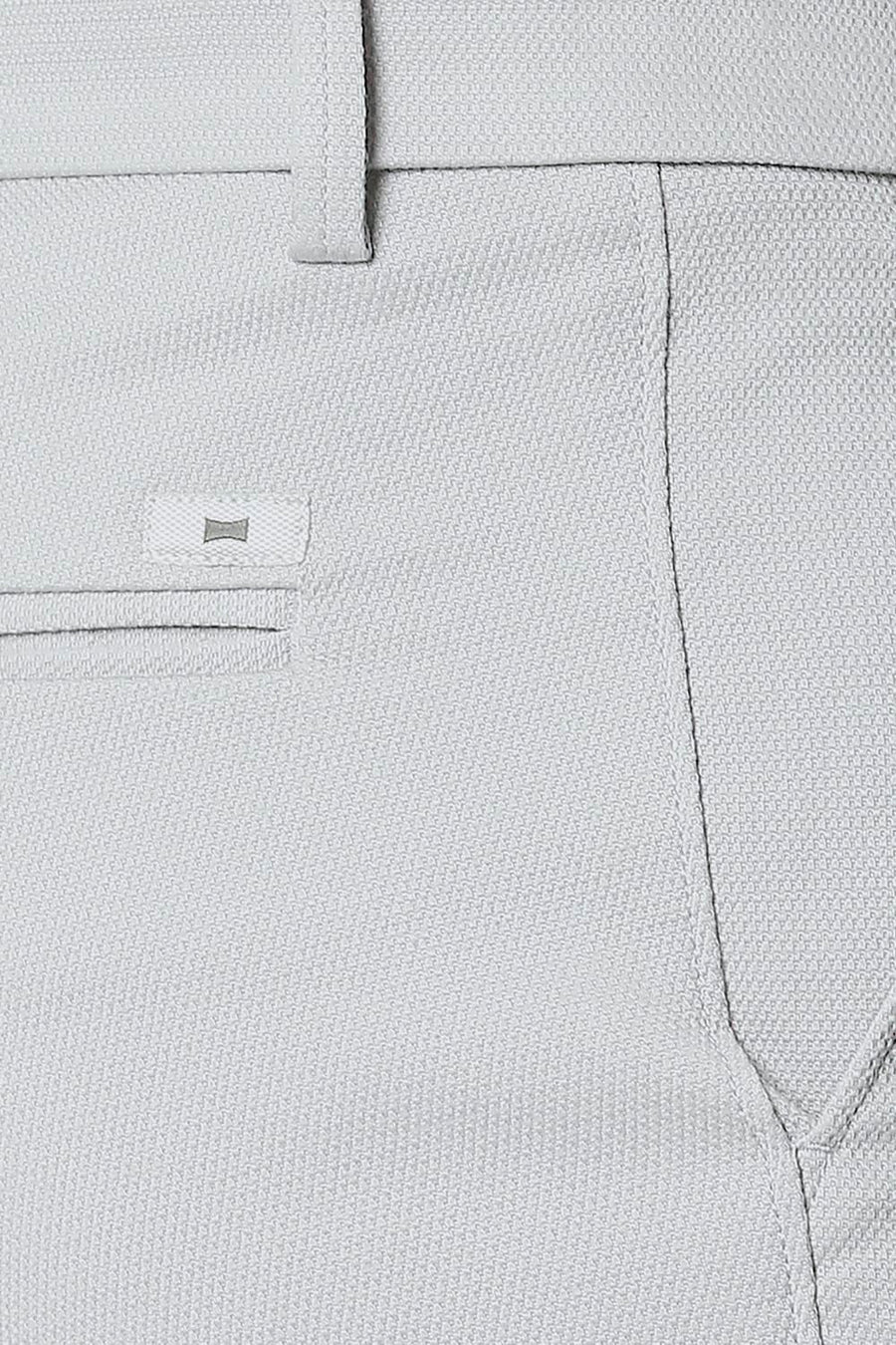 BASICS TAPERED FIT DROPLET GREY STRETCH TROUSERS
