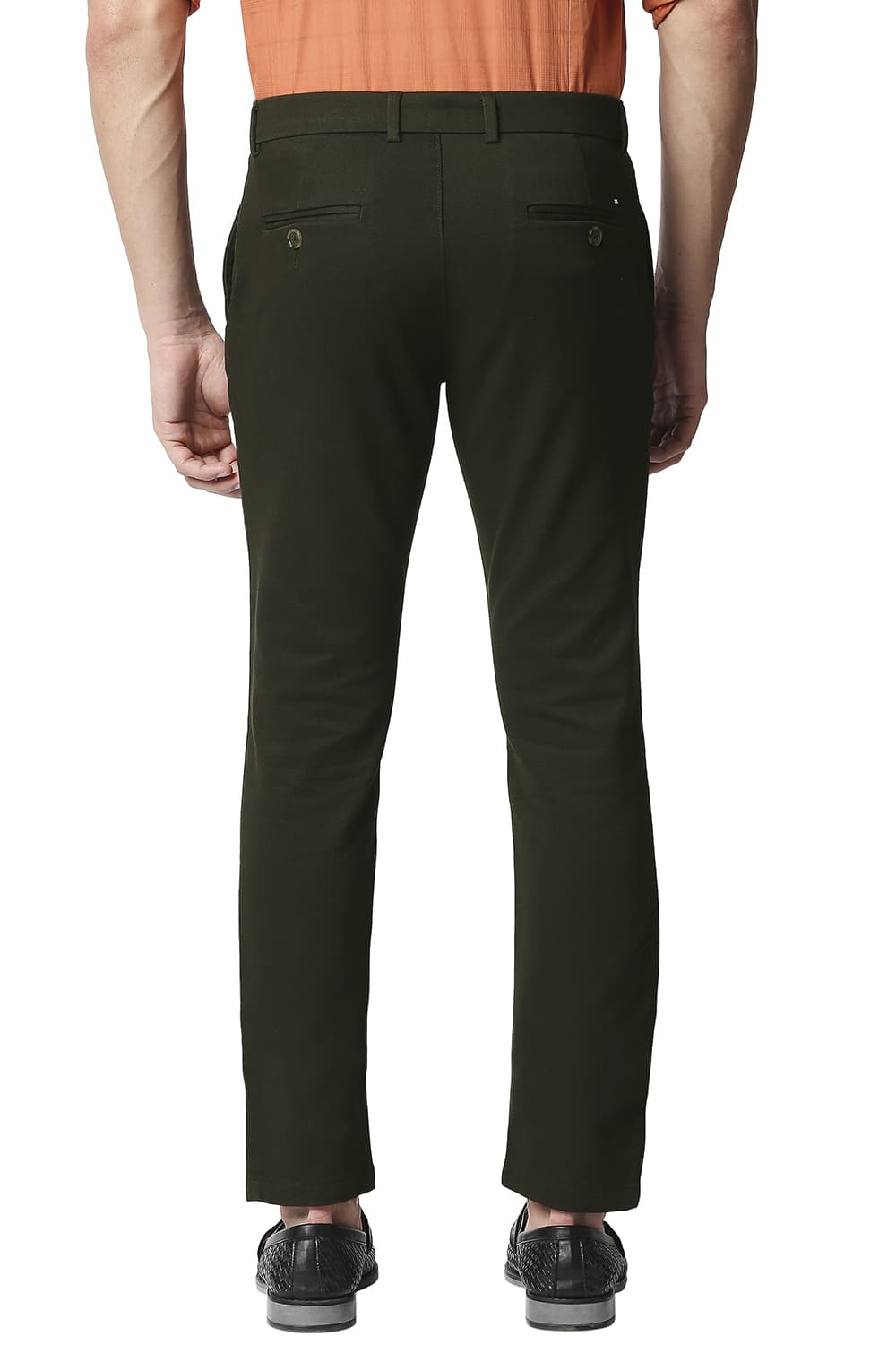 BASICS TAPERED FIT STRETCH TROUSERS