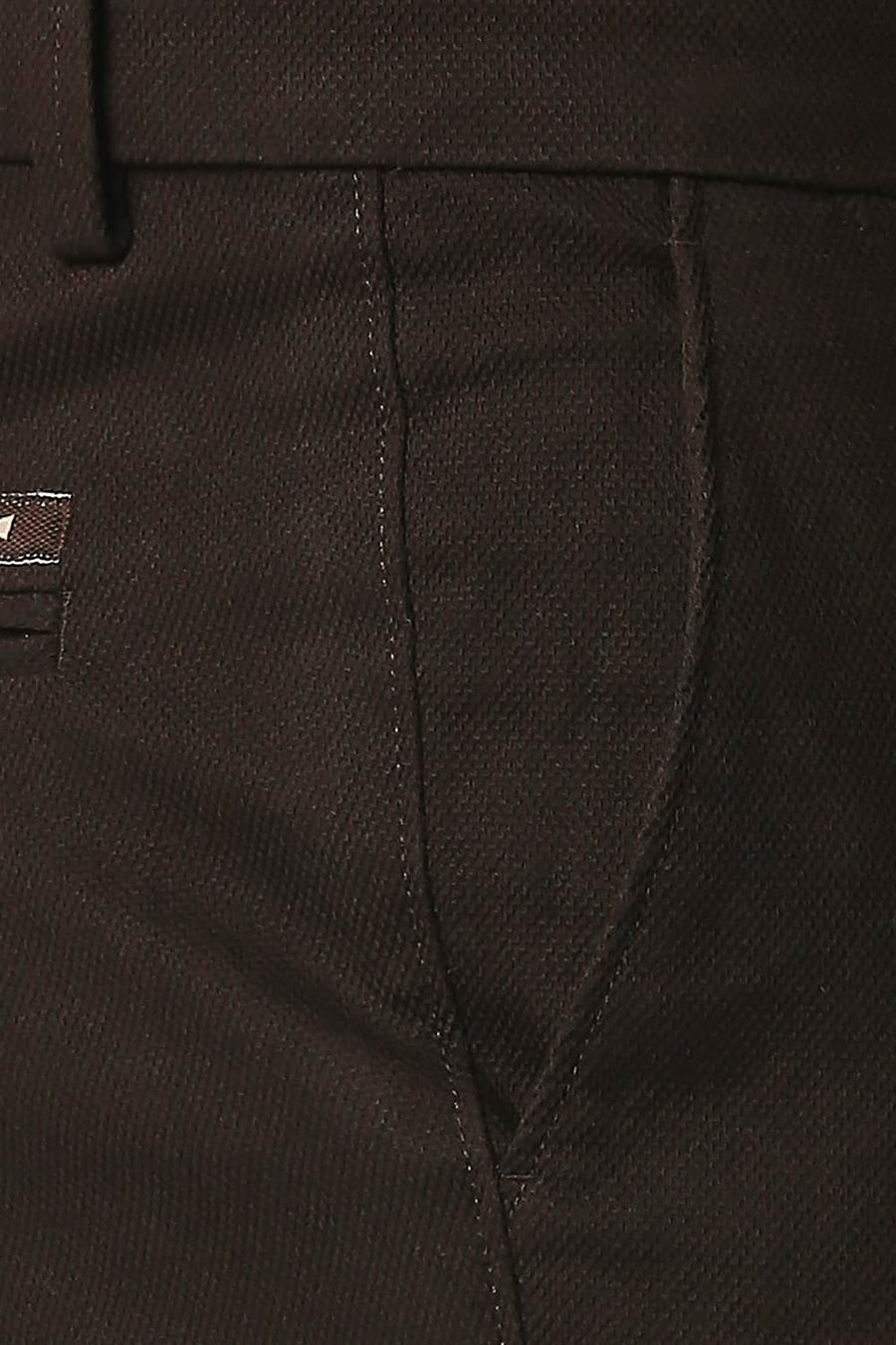 BASICS TAPERED FIT WREN COFFEE STRETCH TROUSERS