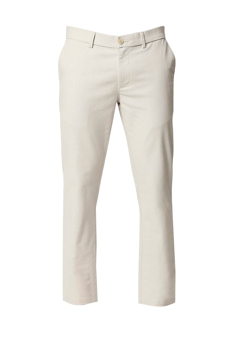 BASICS TAPERED FIT MOONBEAM SRONE STRETCH TROUSERS