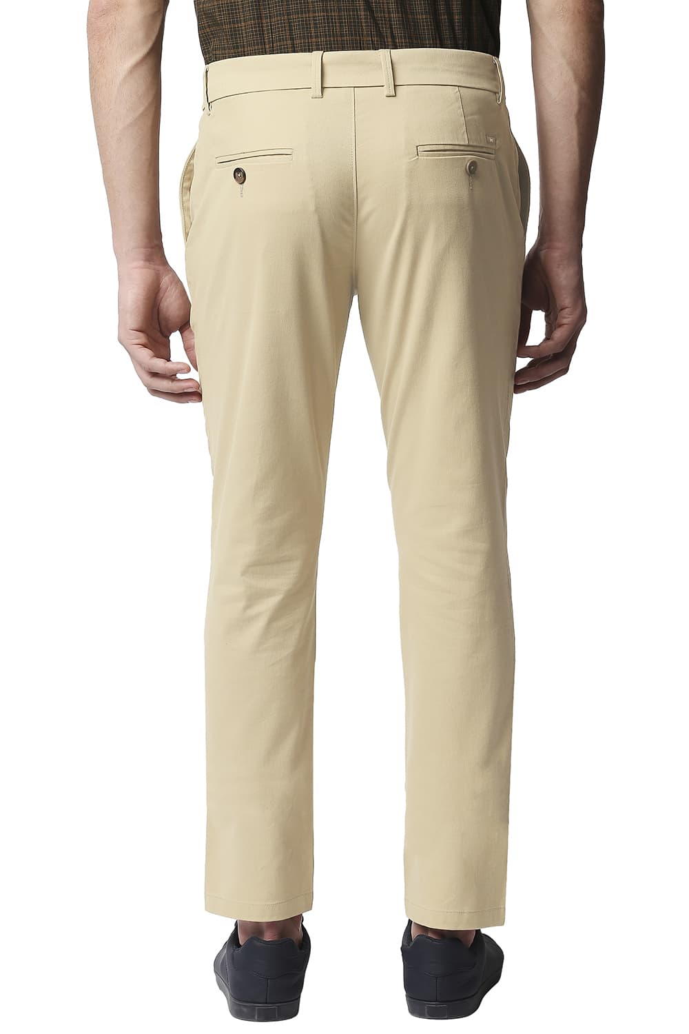 BASICS TAPERED FIT STRETCH TROUSERS