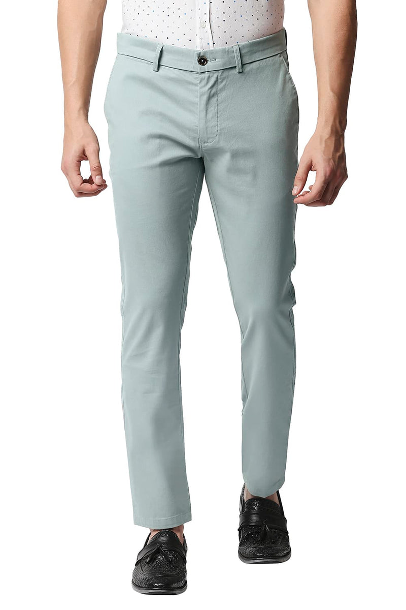 BASICS TAPERED FIT STRETCH TROUSERS