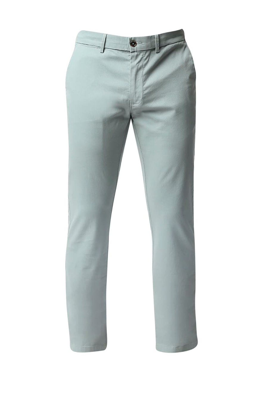 BASICS TAPERED FIT JADEITE TURQUOISE STRETCH TROUSERS