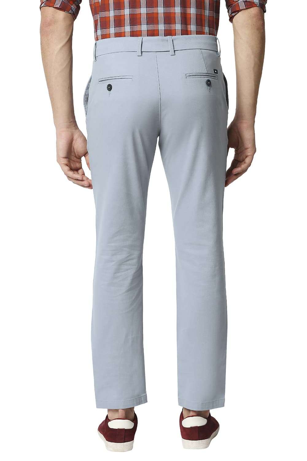 BASICS TAPERED FIT STRETCH TROUSERS