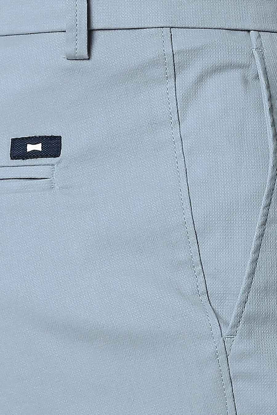 BASICS TAPERED FIT CITADEL BLUE STRETCH TROUSERS