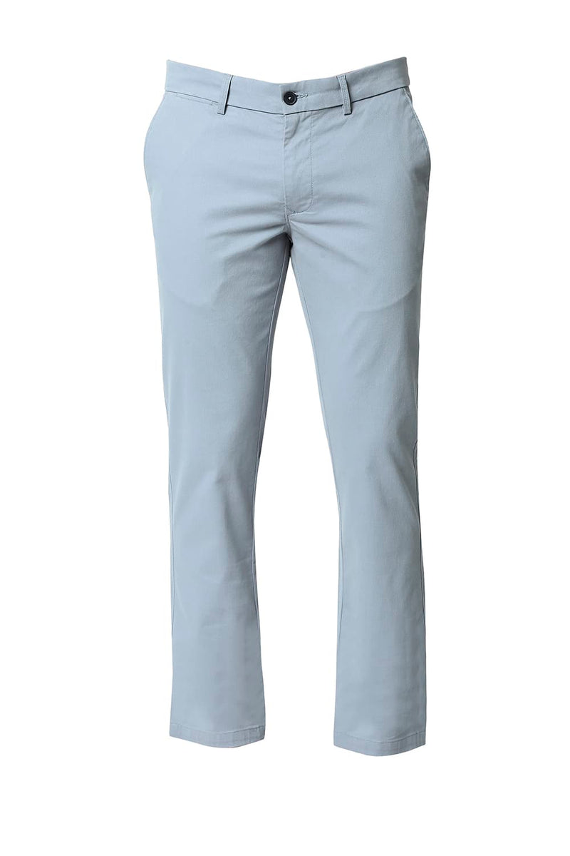 BASICS TAPERED FIT STRETCH TROUSERS