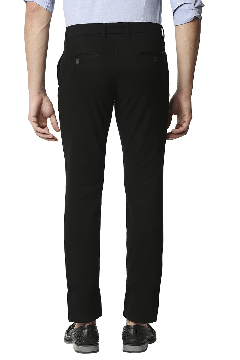 BASICS TAPERED FIT STRETCH TROUSERS