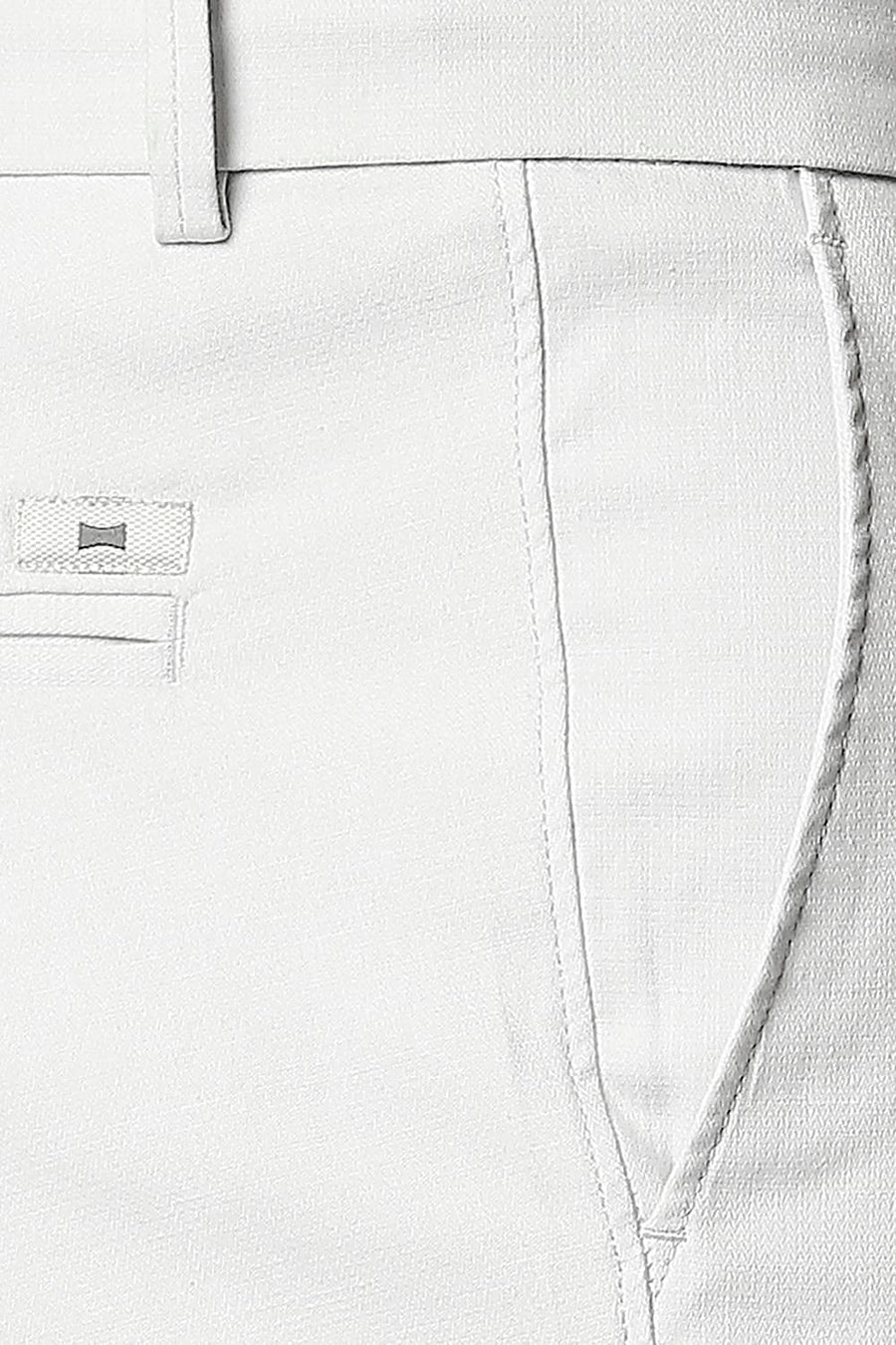 BASICS TAPERED FIT OUSTER GREY STRETCH TROUSERS