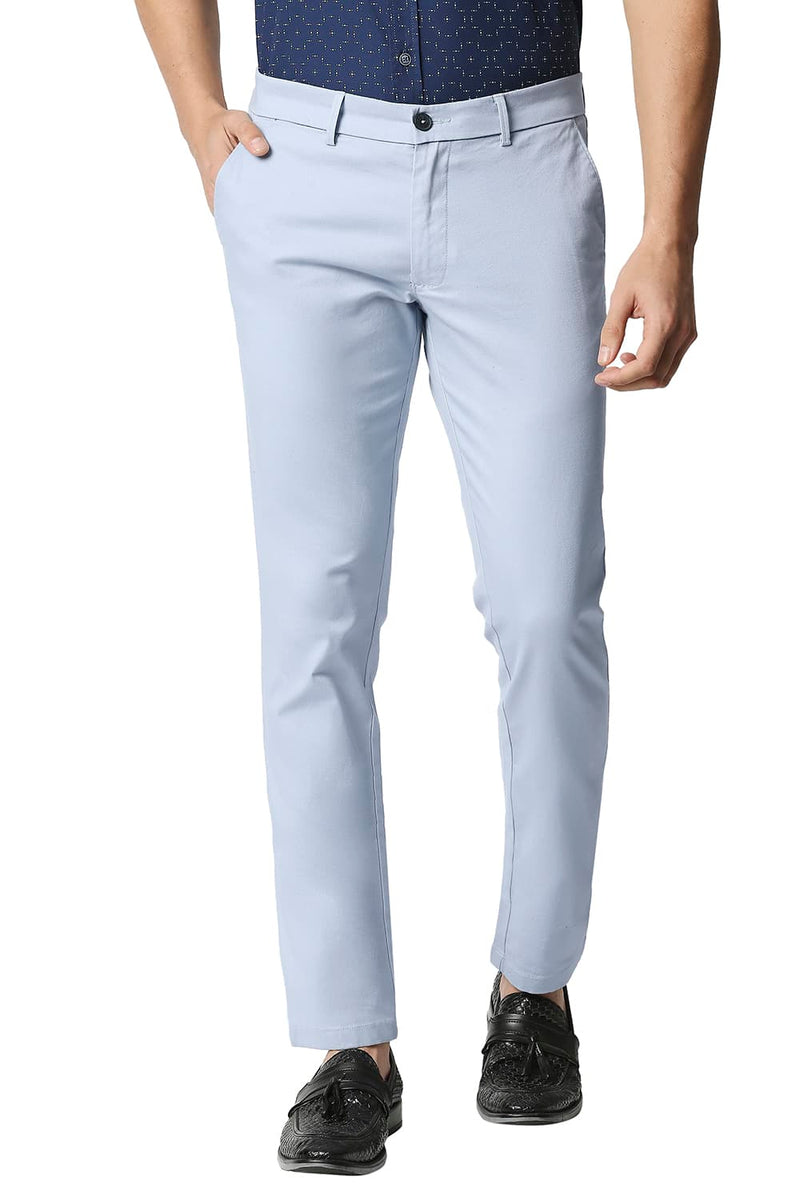 BASICS TAPERED FIT STRETCH TROUSERS