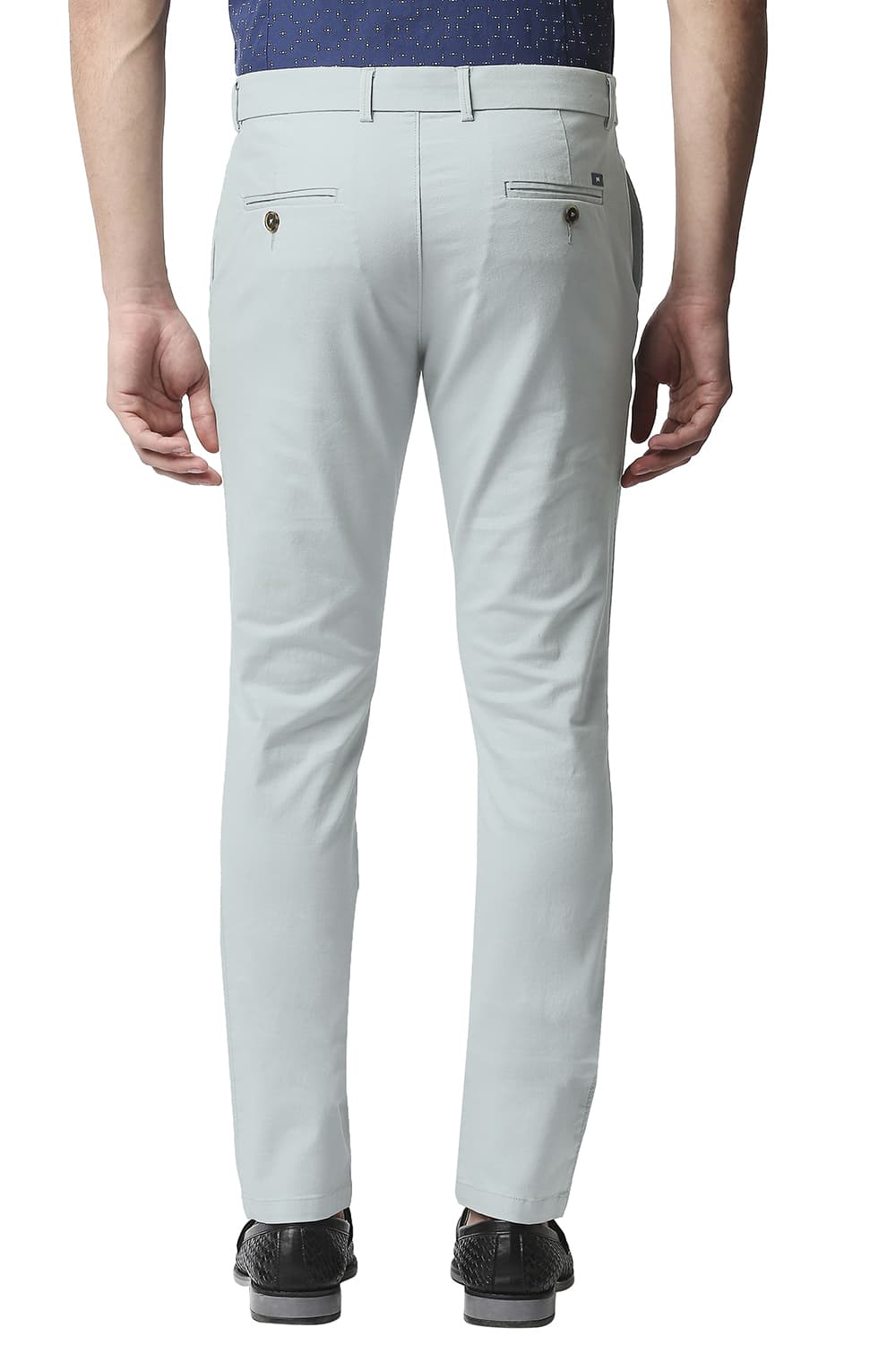 BASICS TAPERED FIT STRETCH TROUSERS