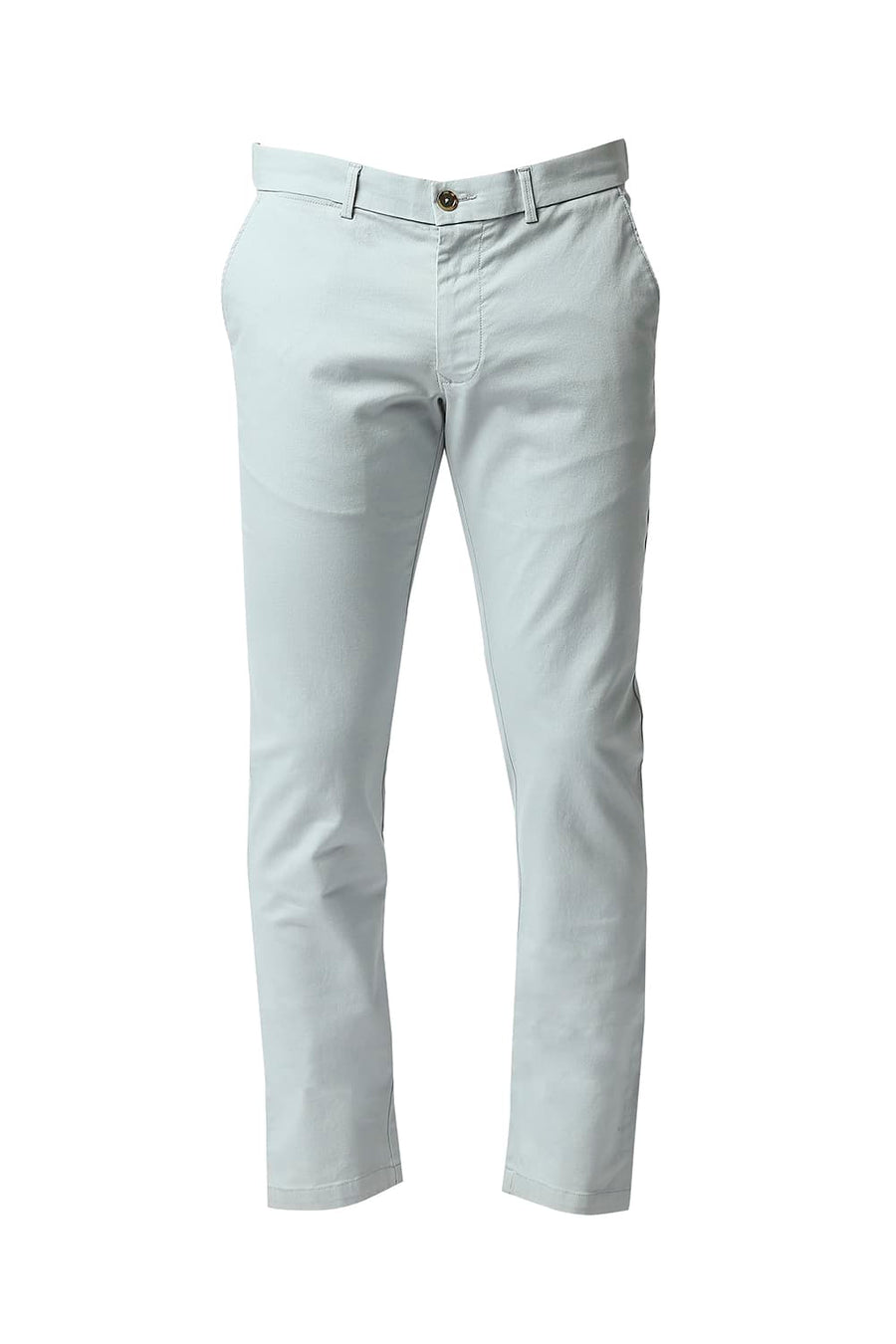 BASICS TAPERED FIT ETHER TURQUOISE STRETCH TROUSERS