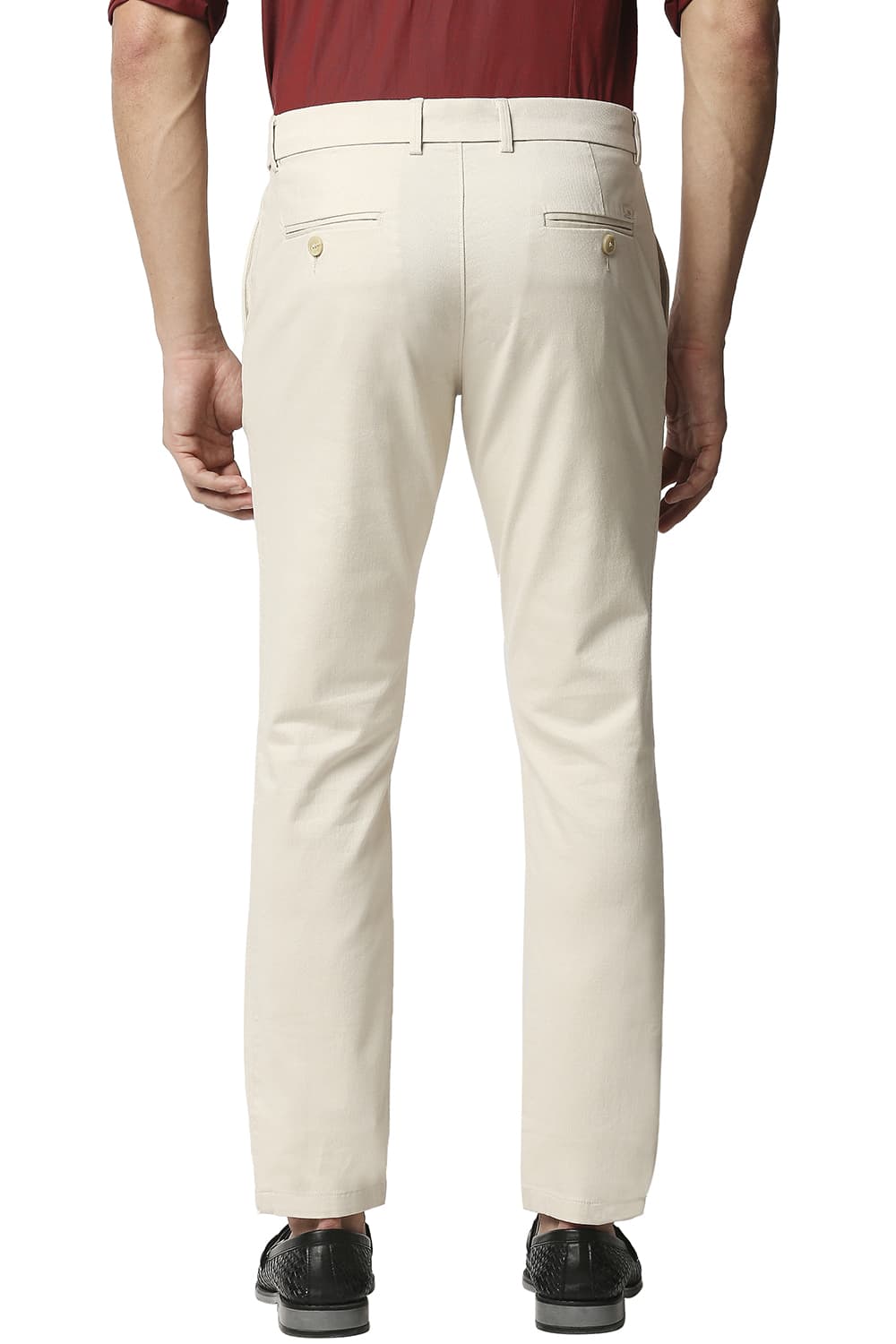 BASICS TAPERED FIT STRETCH TROUSERS