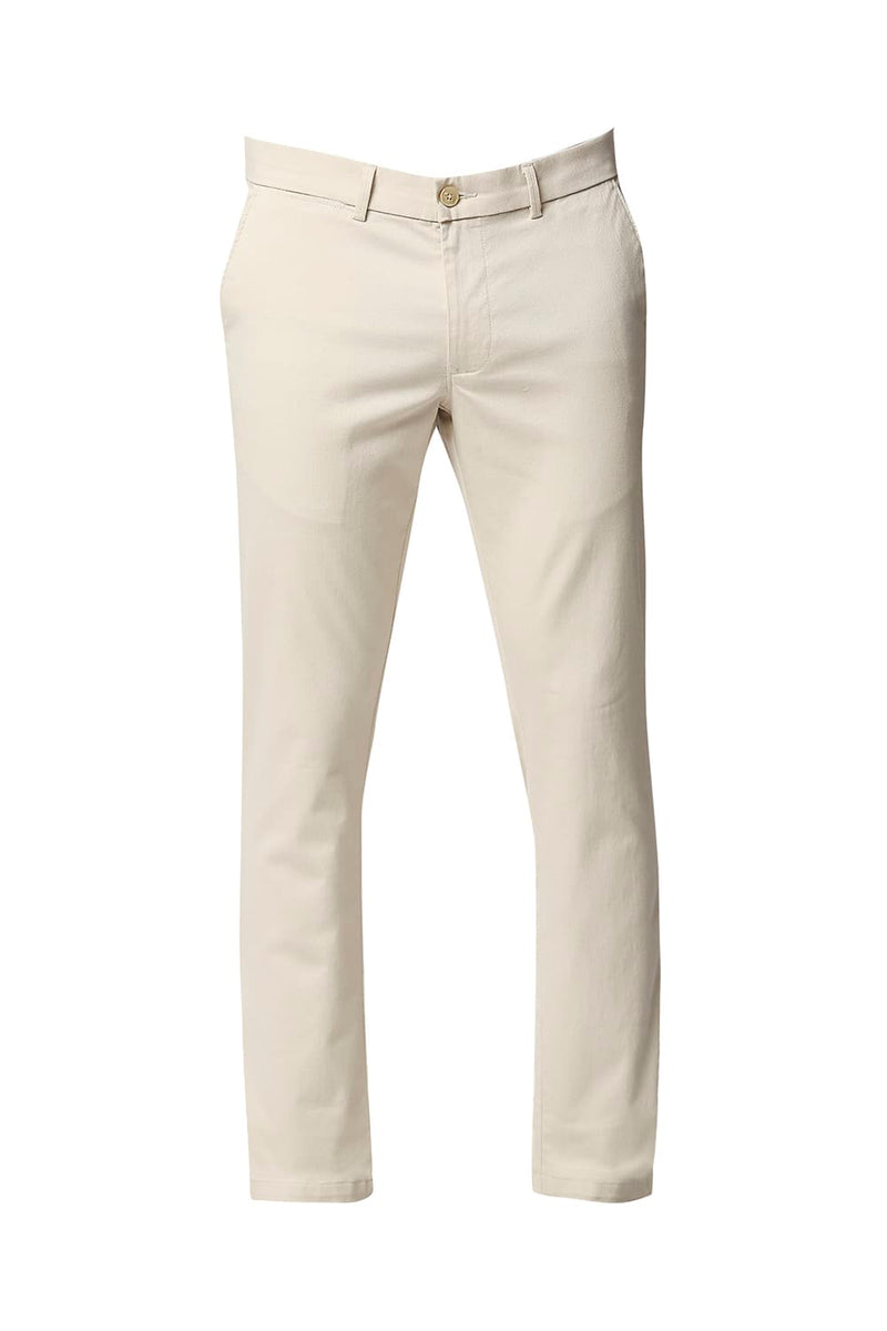 BASICS TAPERED FIT STRETCH TROUSERS