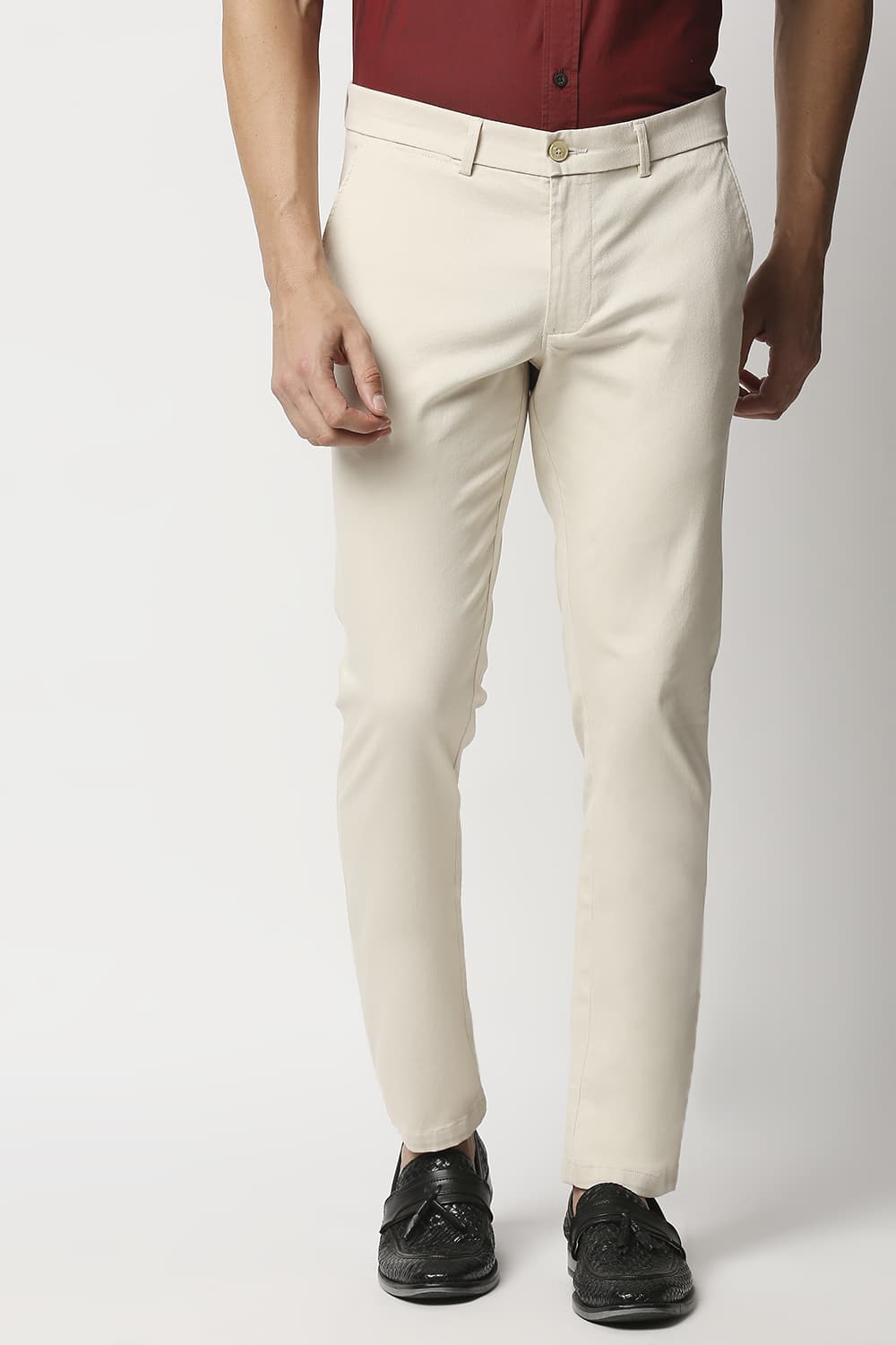 Tapered Fit Stretch Trousers