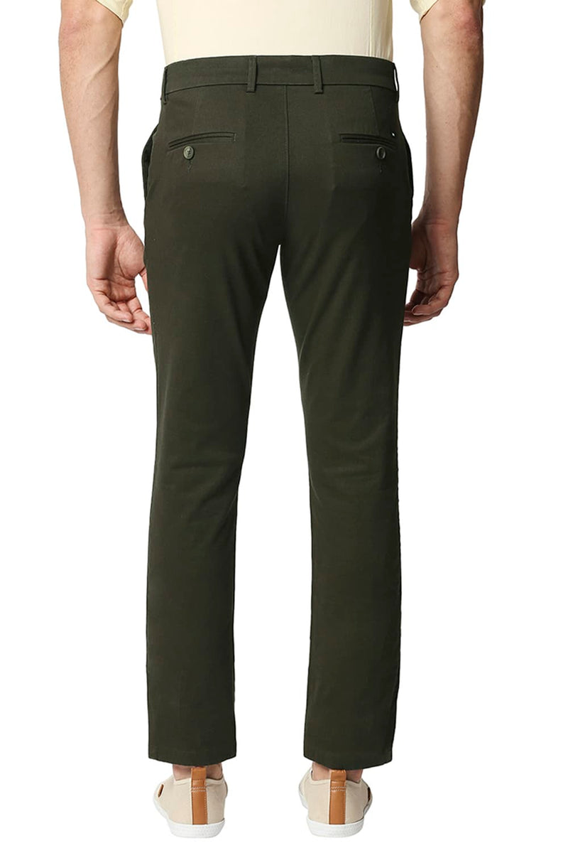 BASICS TAPERED FIT STRETCH TROUSERS