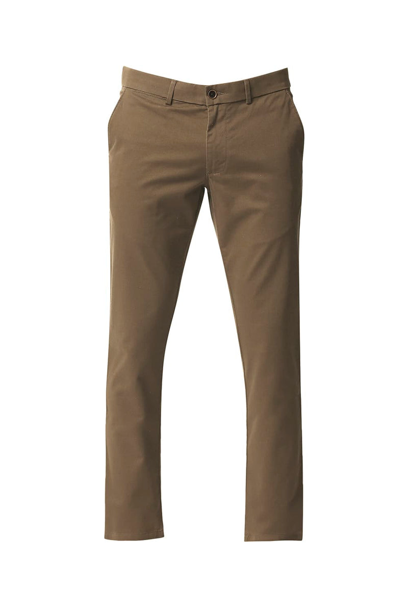 BASICS TAPERED FIT STRETCH TROUSERS