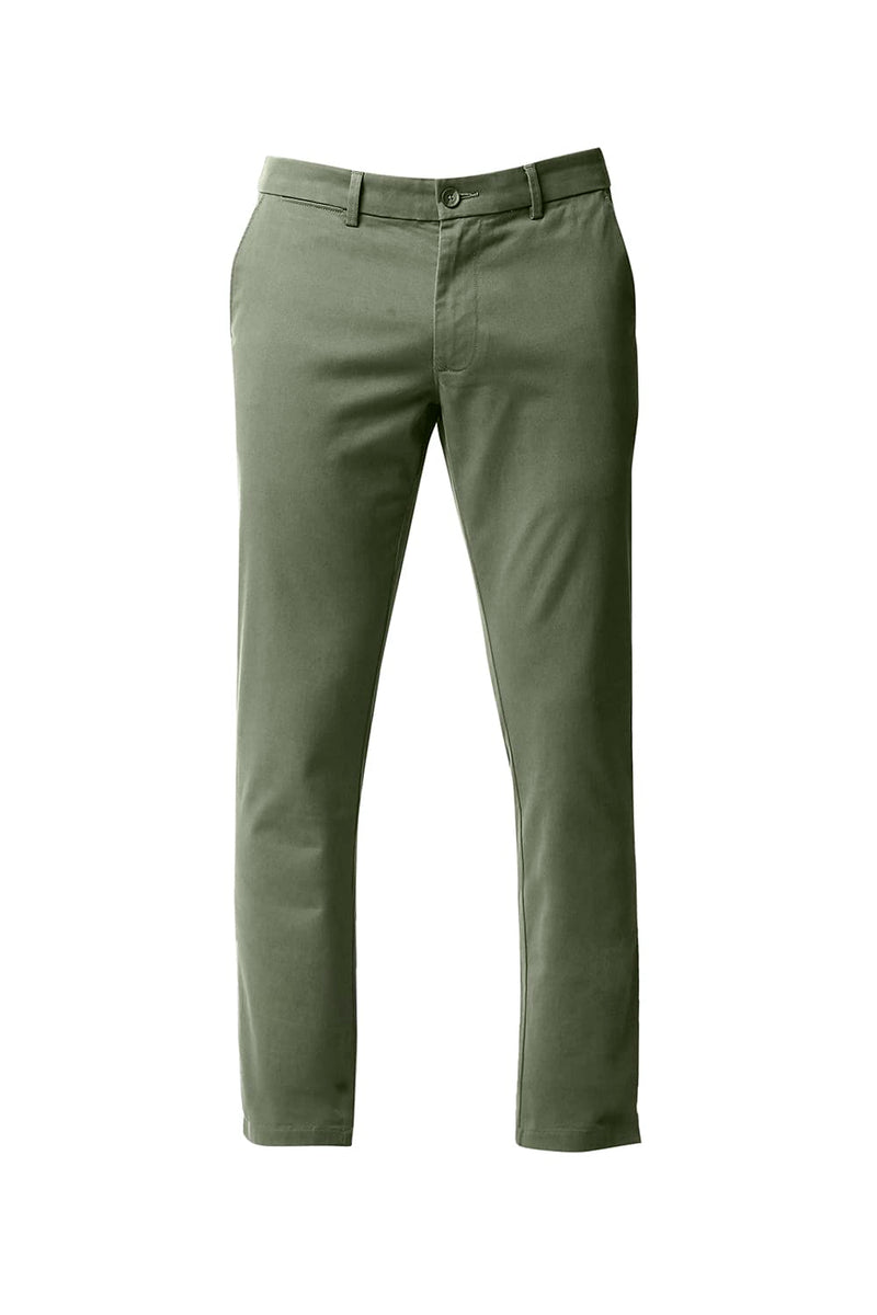 BASICS TAPERED FIT STRETCH TROUSERS